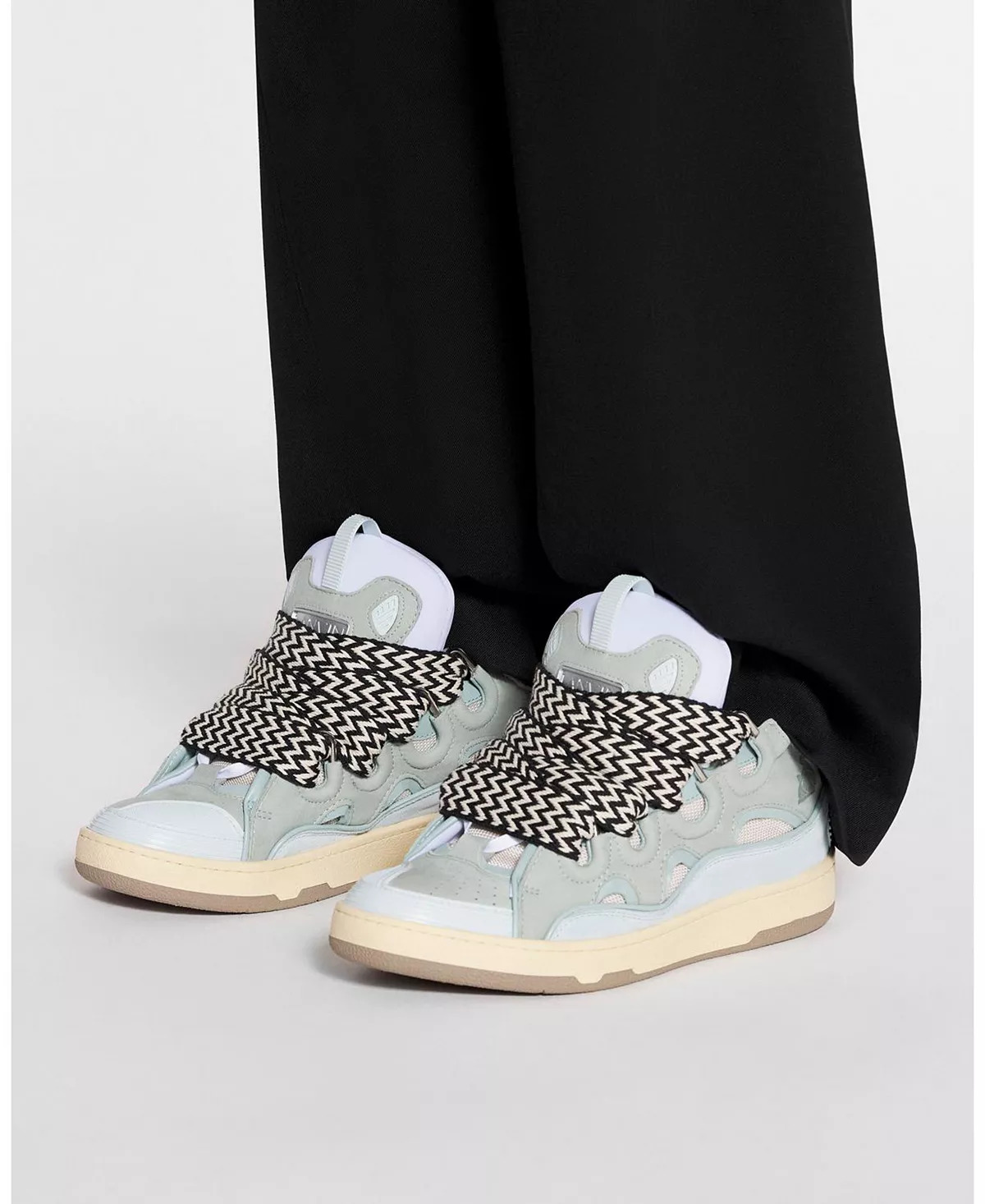 Unisex Leather Curb Sneakers - 2