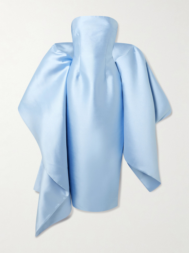 Renee Cape-effect Satin Midi Dress 1