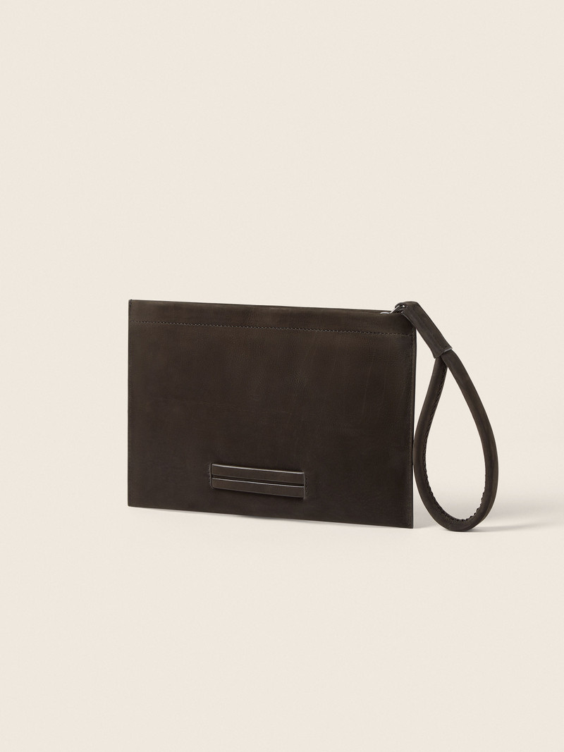 DARK BROWN SECONDSKIN MINI POUCH 3
