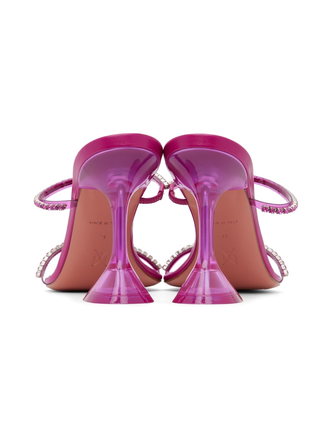 Pink Gilda Glass Heeled Sandals - 2