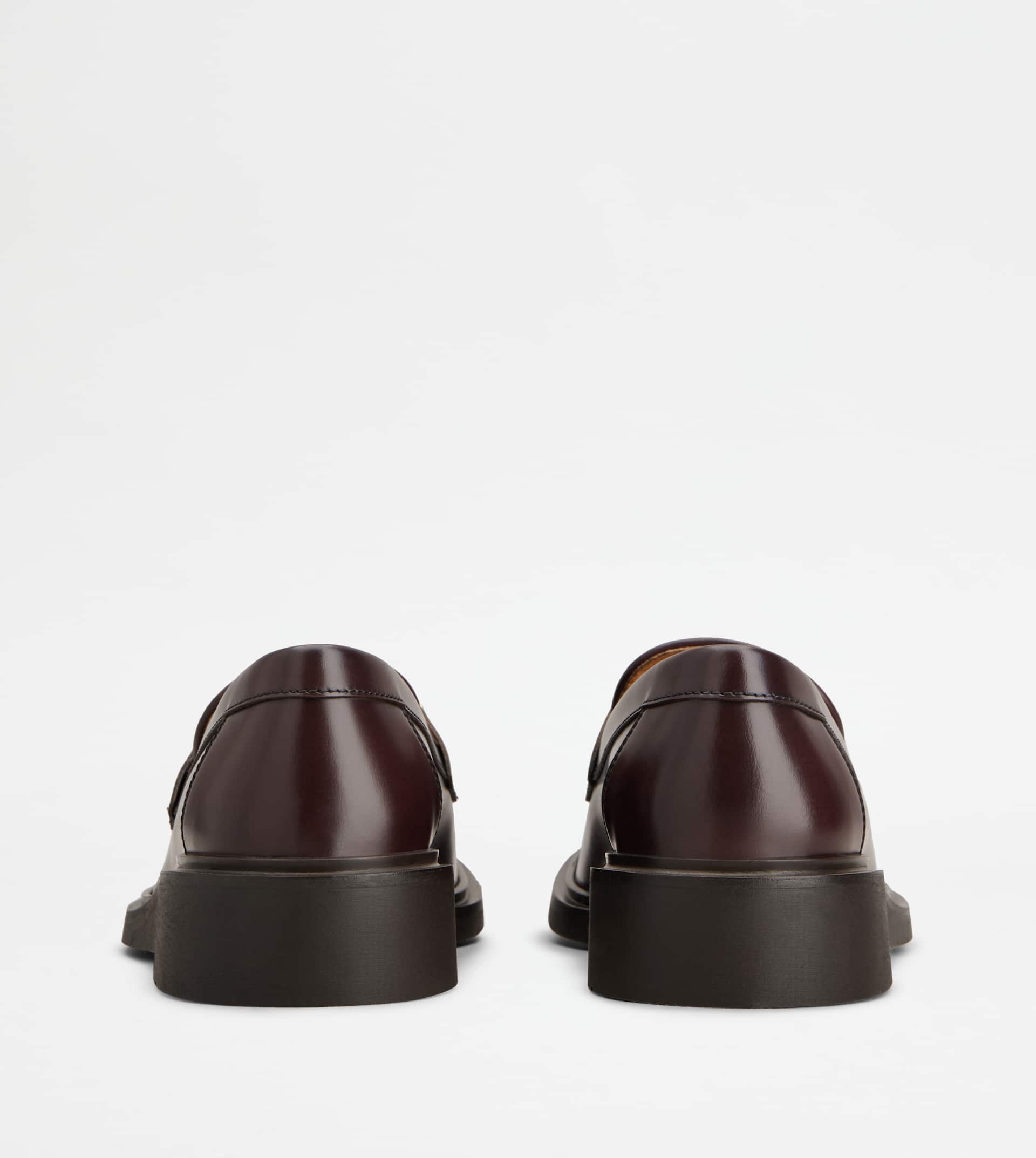 LOAFERS IN LEATHER - BURGUNDY - 3