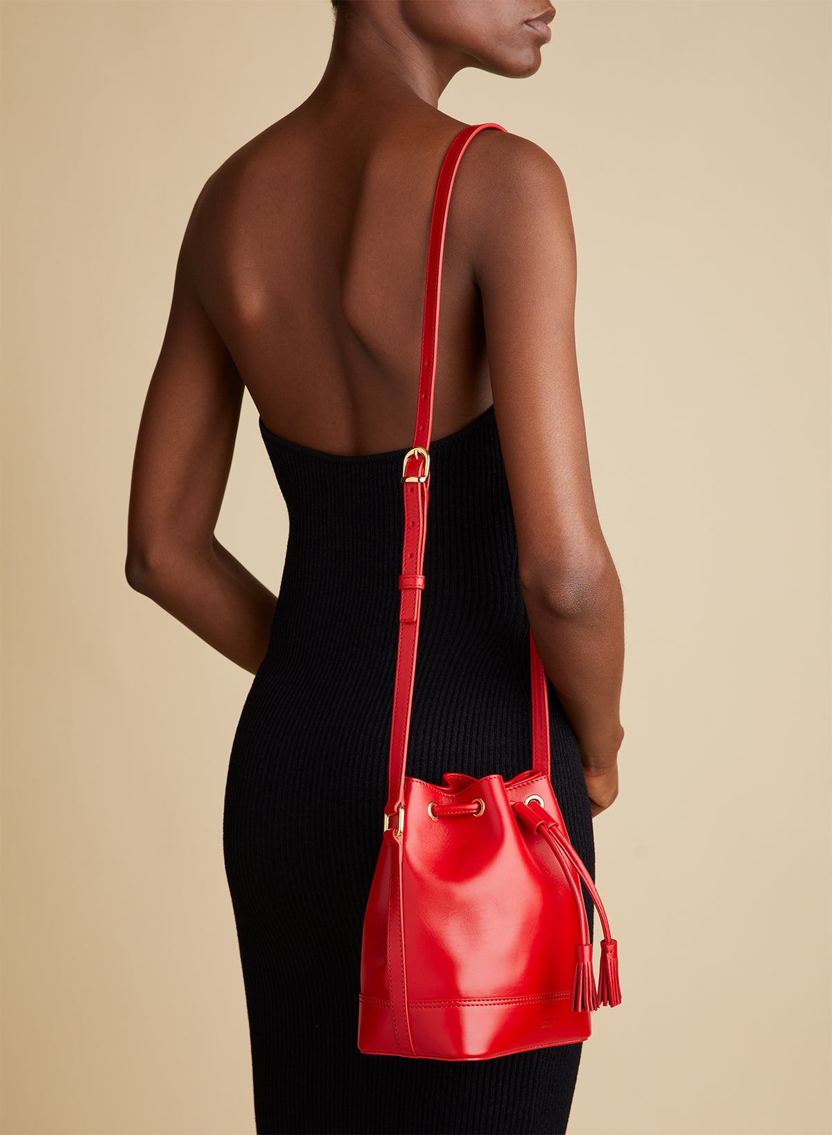 The Small Cecilia Crossbody Bag in Scarlet Leather - 5