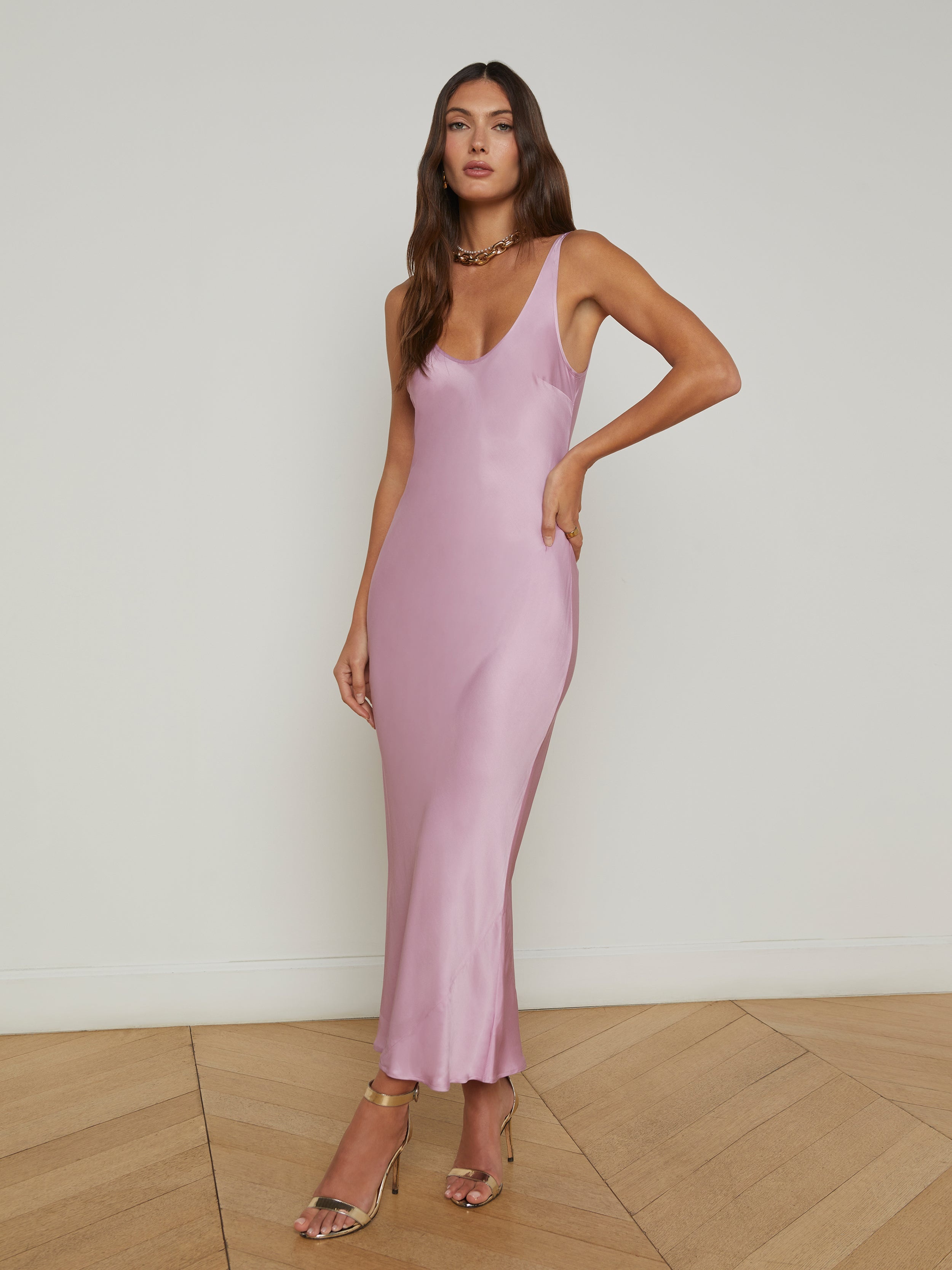 Akiya Satin Maxi Dress - 3