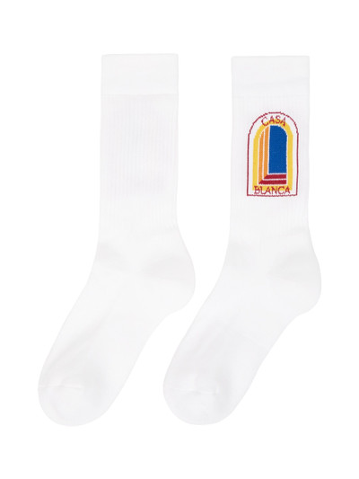 CASABLANCA White Ribbed Socks outlook