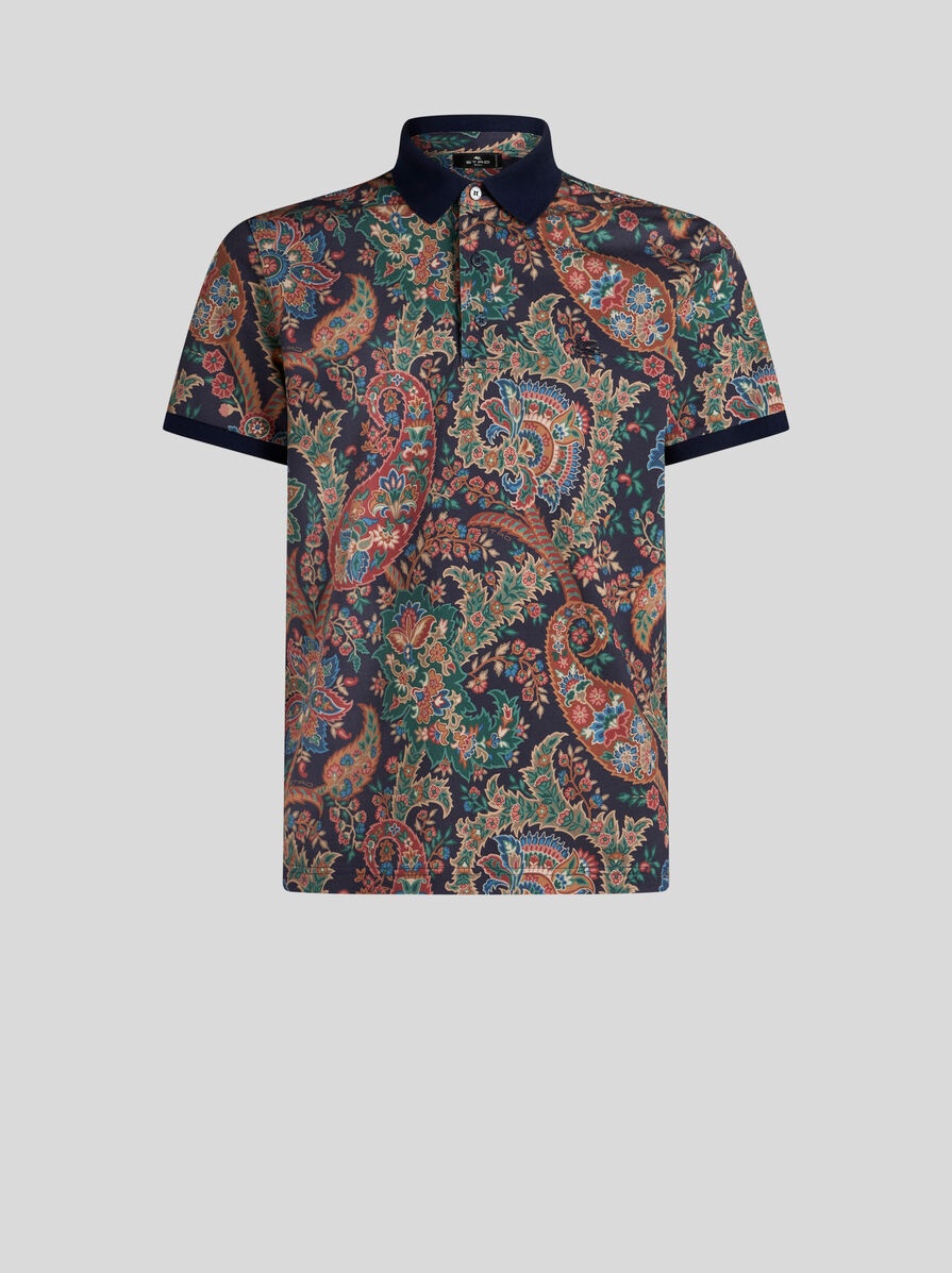 FLORAL PAISLEY POLO SHIRT - 1