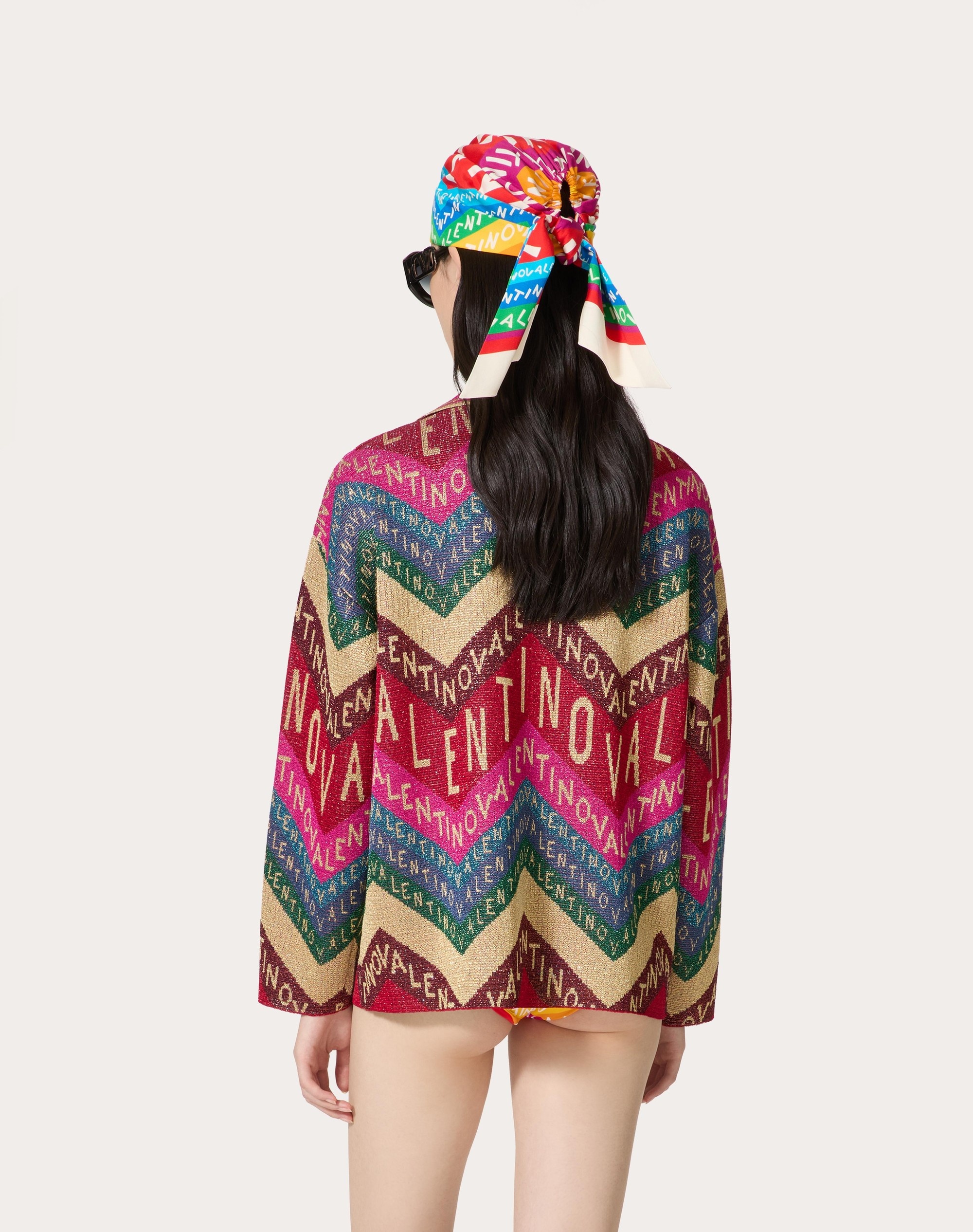 VALENTINO CHEVRON LUREX SWEATER - 4