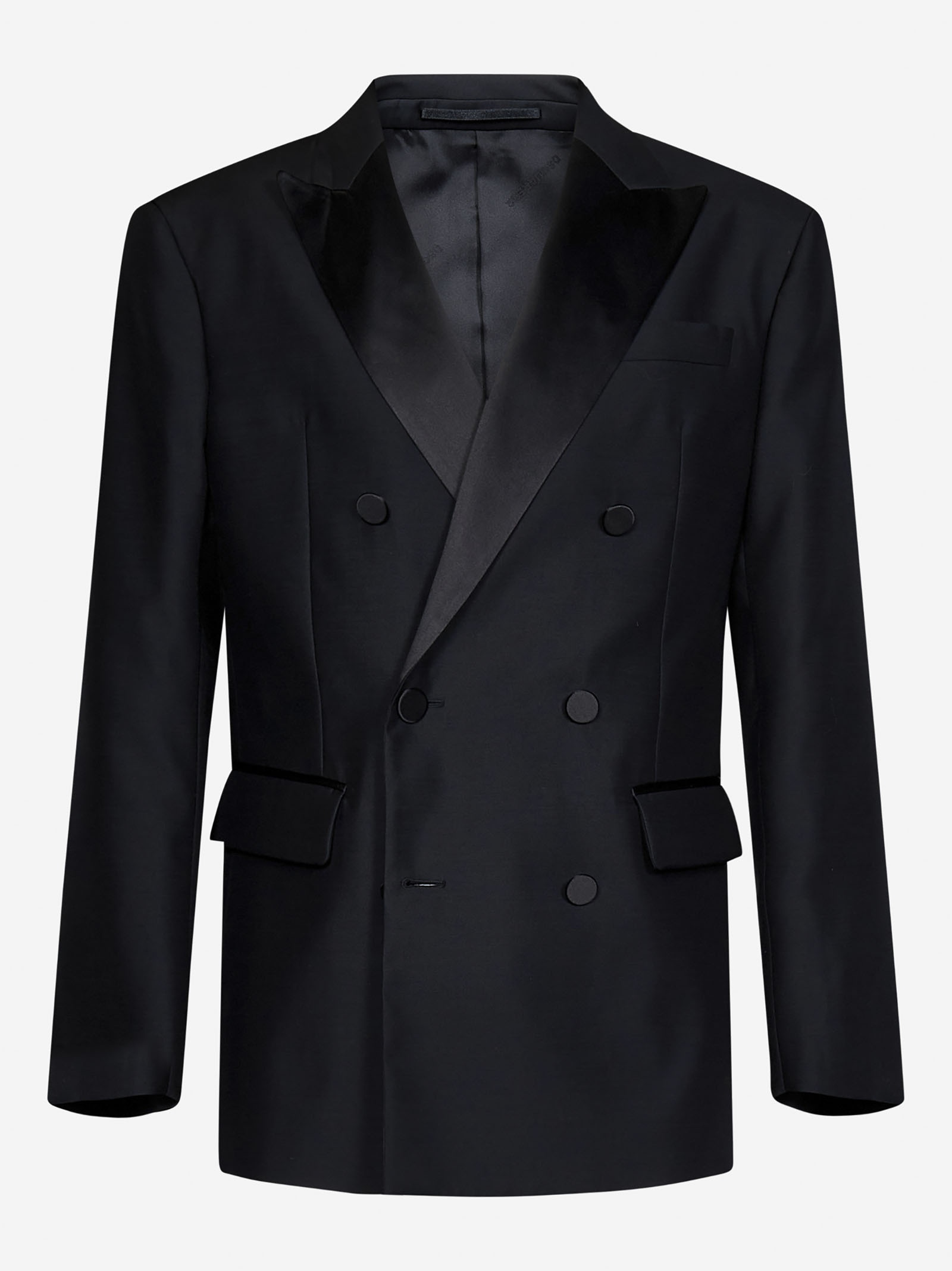 Black wool and silk smoking suit - 2