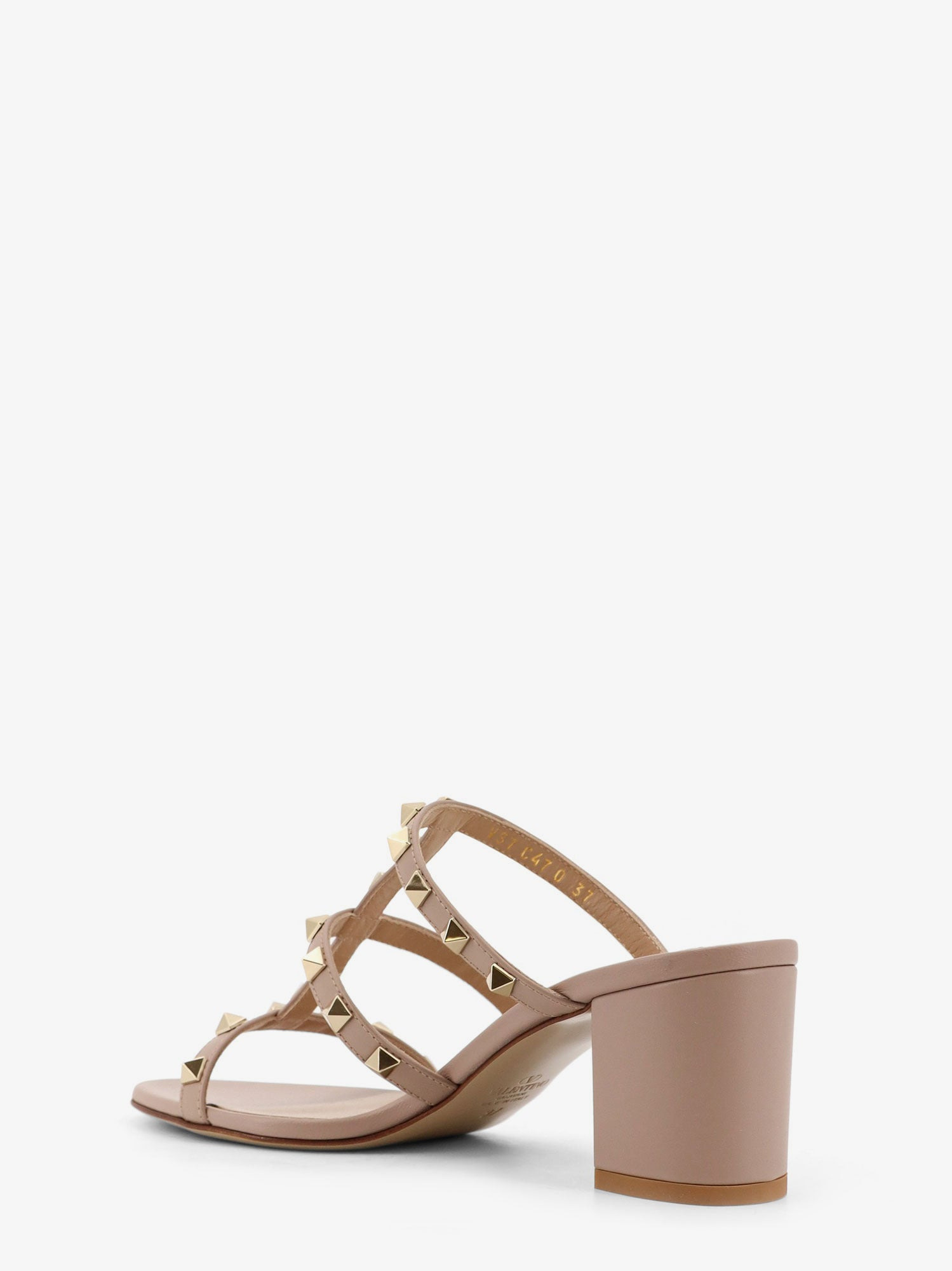 Rockstud Slide Leather Sandals - 3