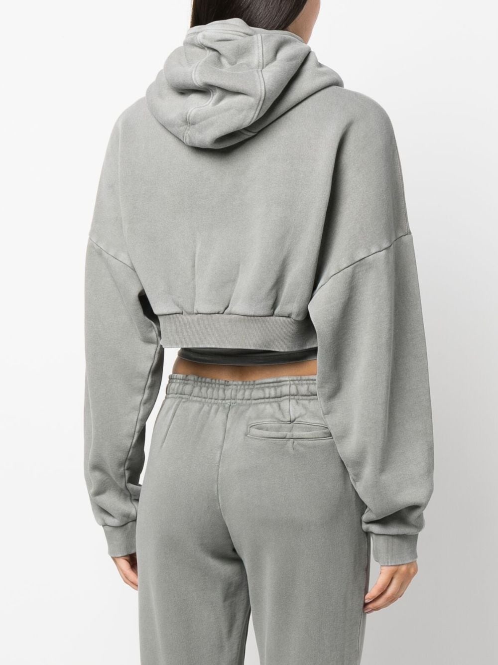 stand-up collar zip-up hoodie - 4