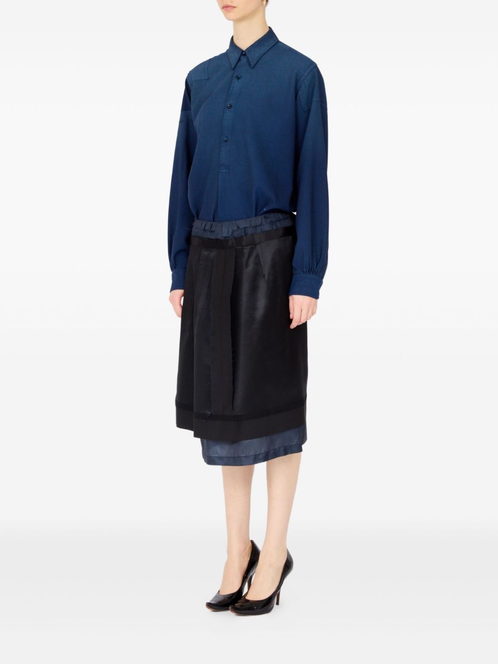 layered midi skirt - 2