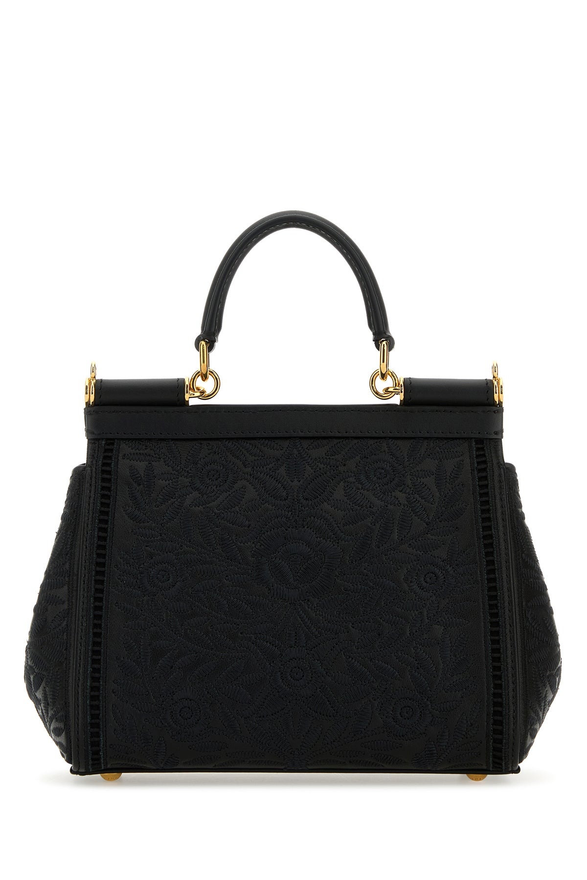 Black leather medium Sicily handbag - 3
