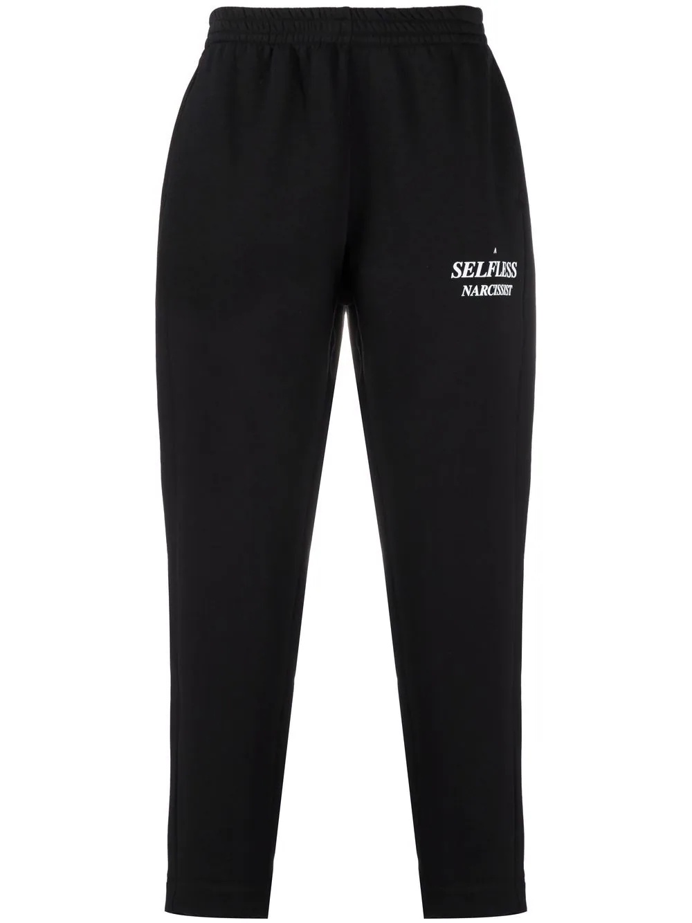 slogan-print slim-fit track pants - 1