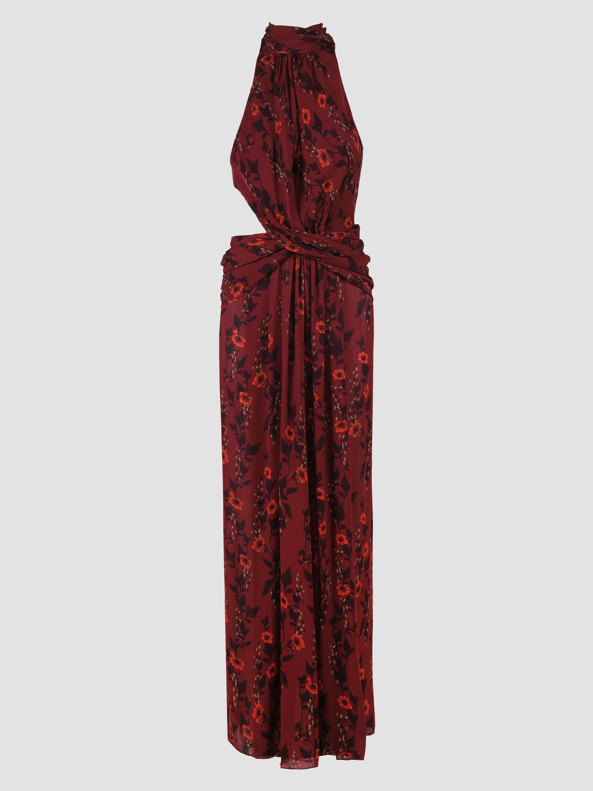 Women's Excepcionalidad Silk Maxi Dress - Wine - 1