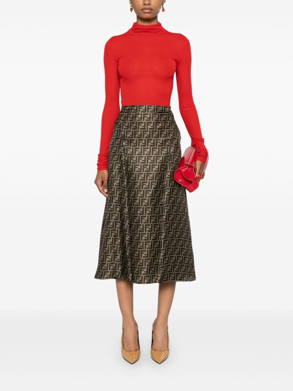 FF silk midi skirt - 5