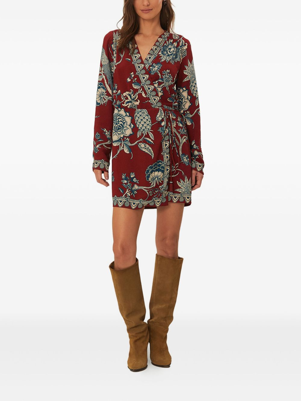 floral-print mini dress - 2