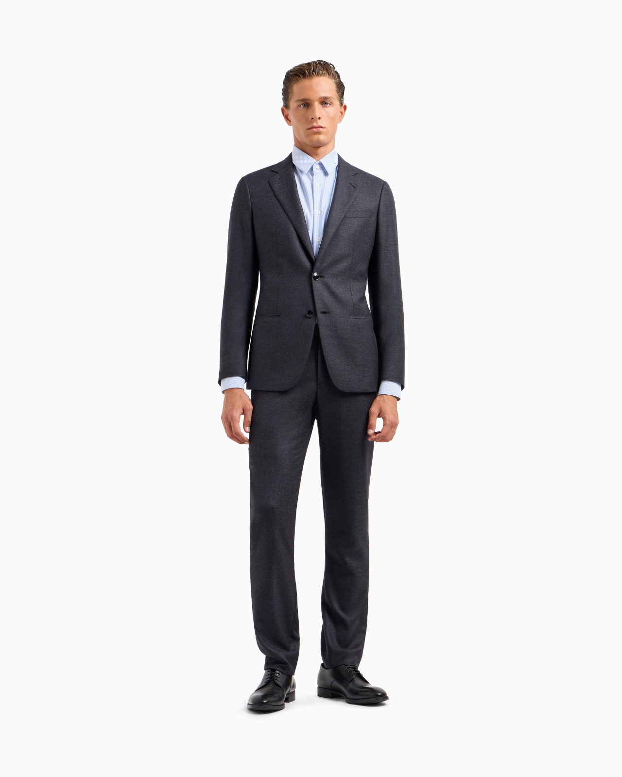 Single-breasted Soho line suit in virgin wool mélange - 4
