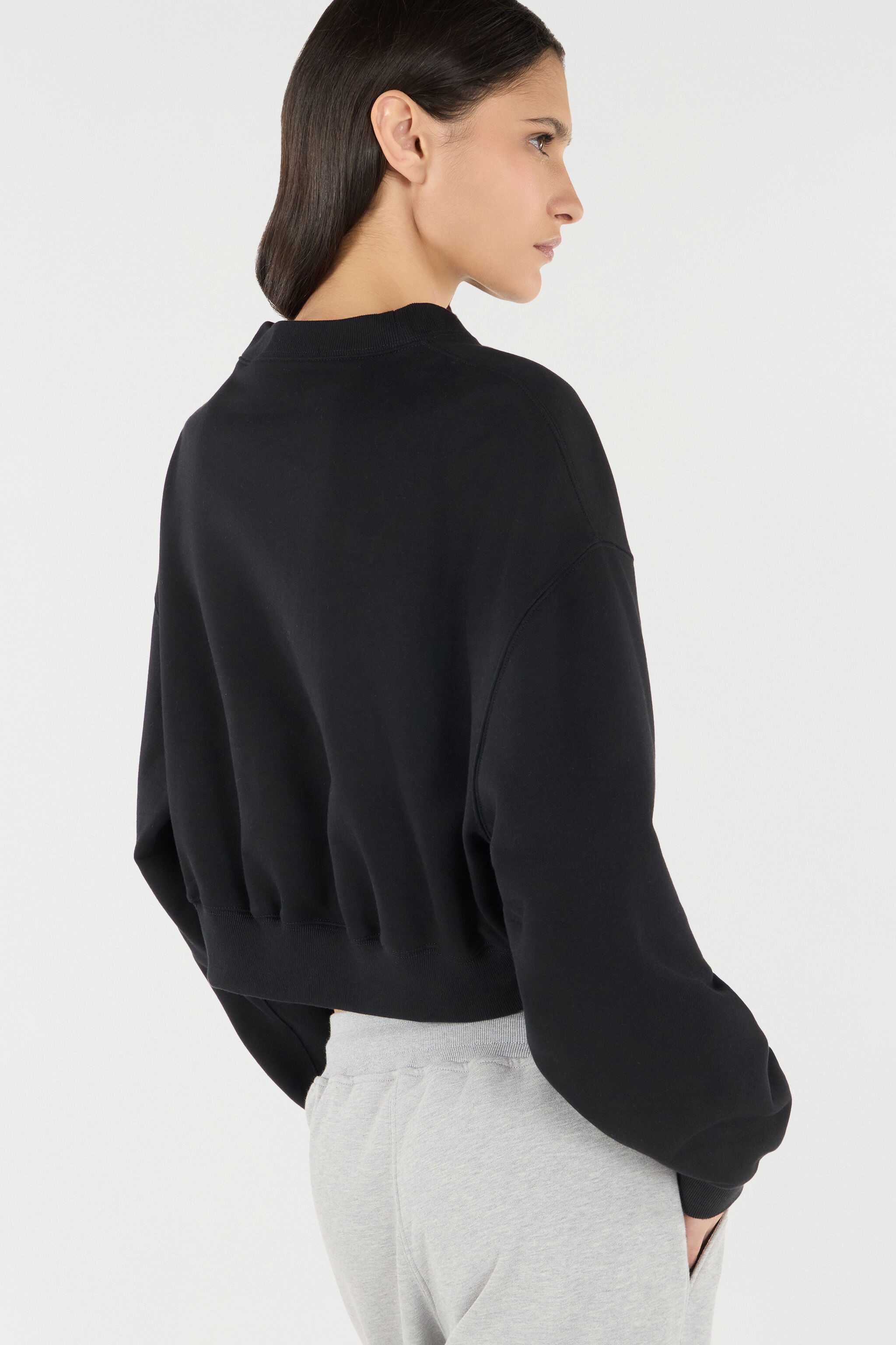 Cropped Sweatshirt With Logo - 6