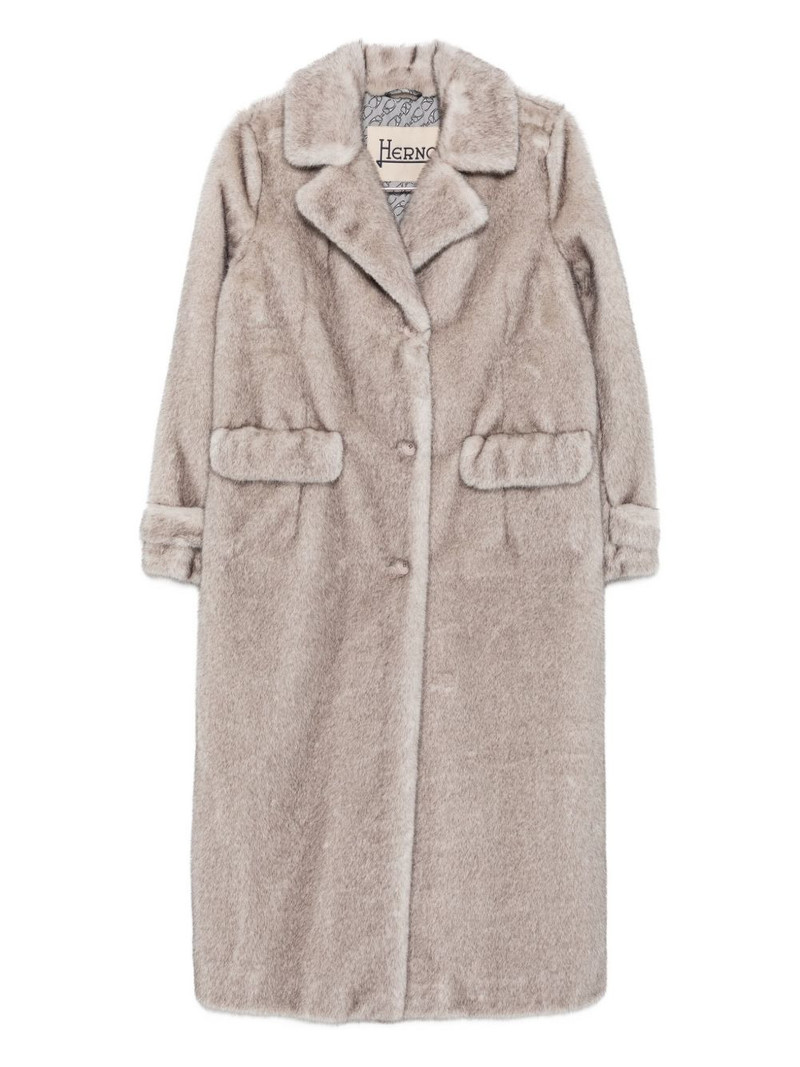 notched-lapel welt-flap-pocket coat 1