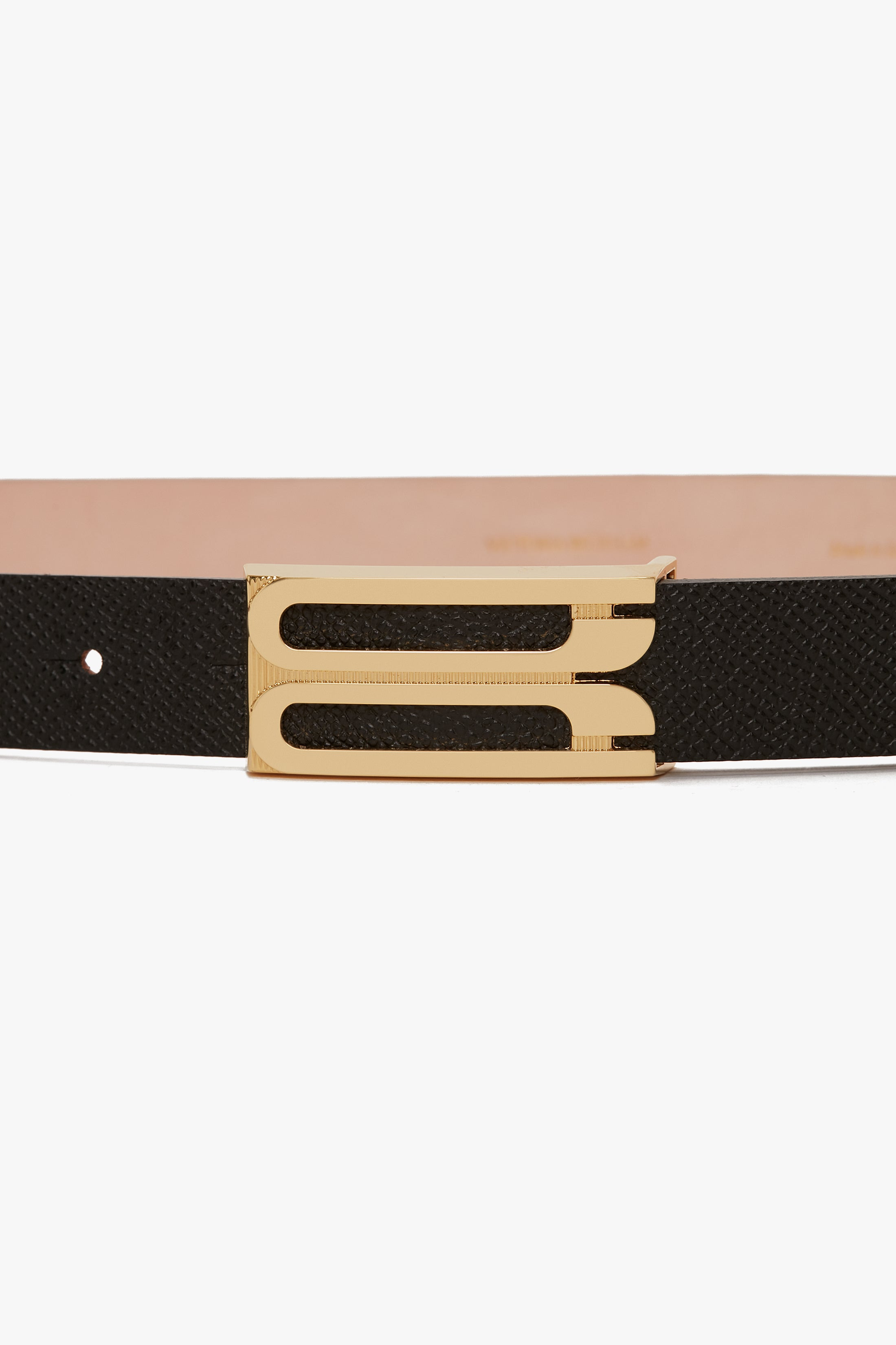 Frame Belt In Black Grained Leather - 4