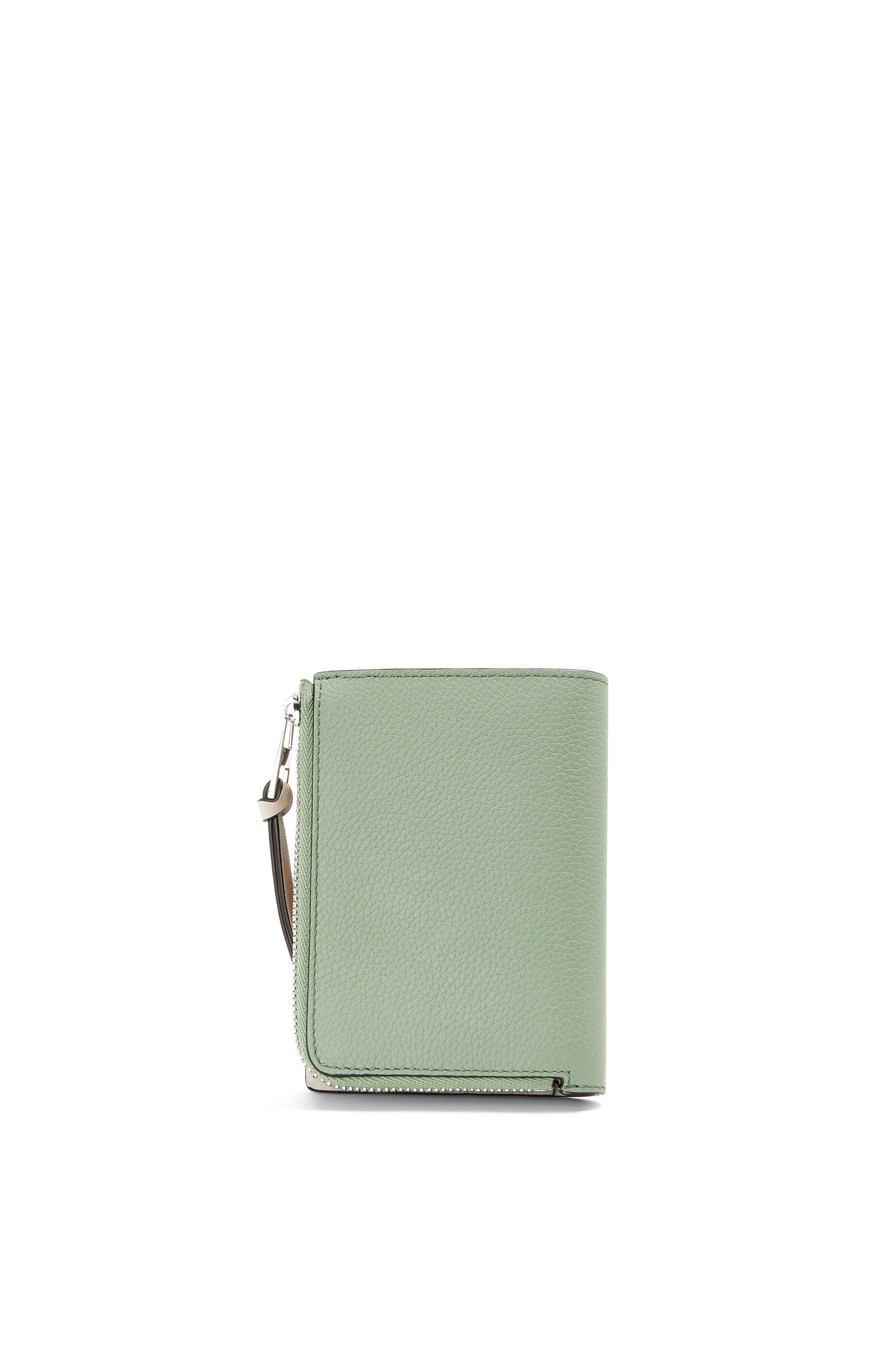 Slim zip bifold wallet in soft grained calfskin - 5