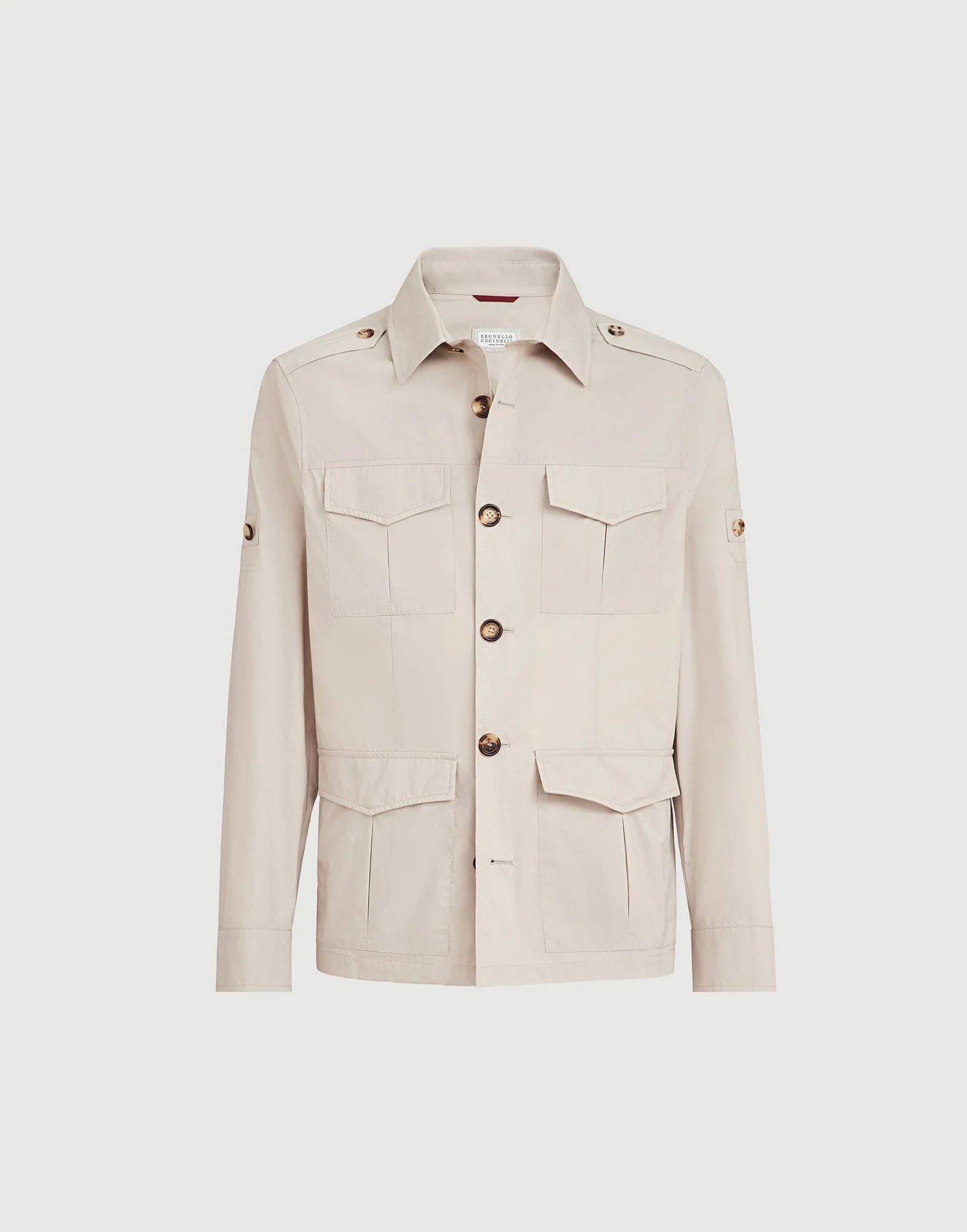 Lightweight water-resistant techno cotton unlined safari jacket - 1