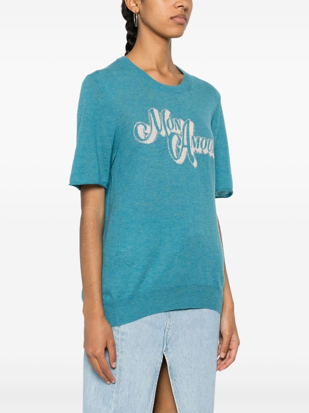 Ida crystal-embellishment knitted top - 3