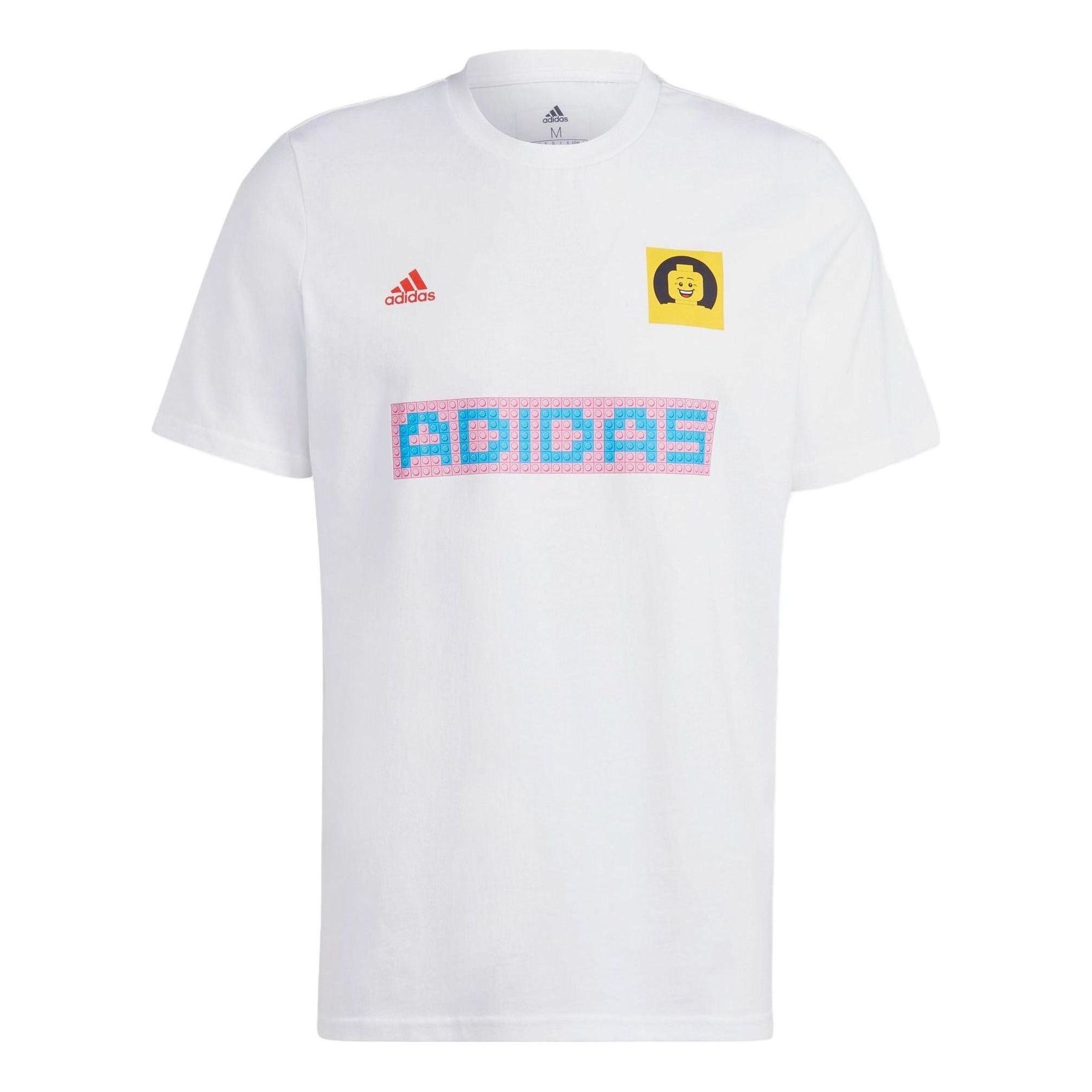 adidas LEGO Number 9 Graphic T-Shirt 'White Red Blue' HT5169 - 1