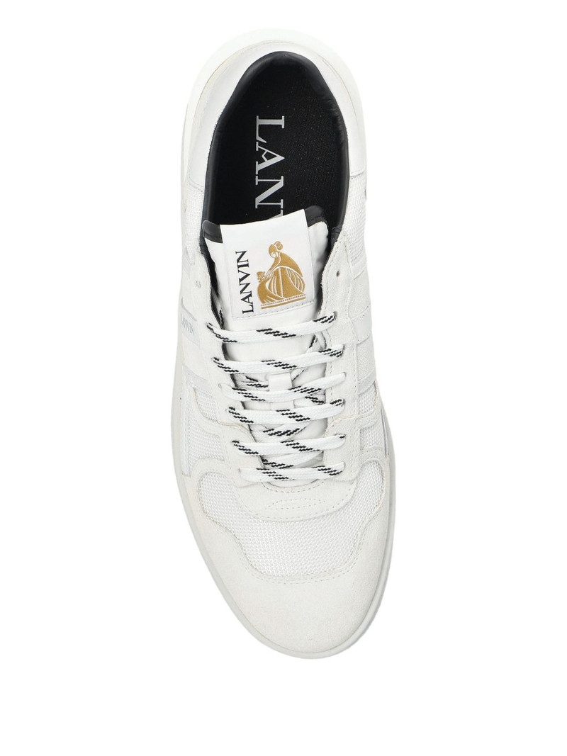 logo lettering panelled sneakers 3