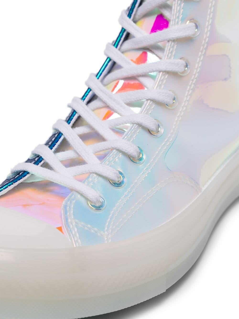 holographic high-top sneakers - 3