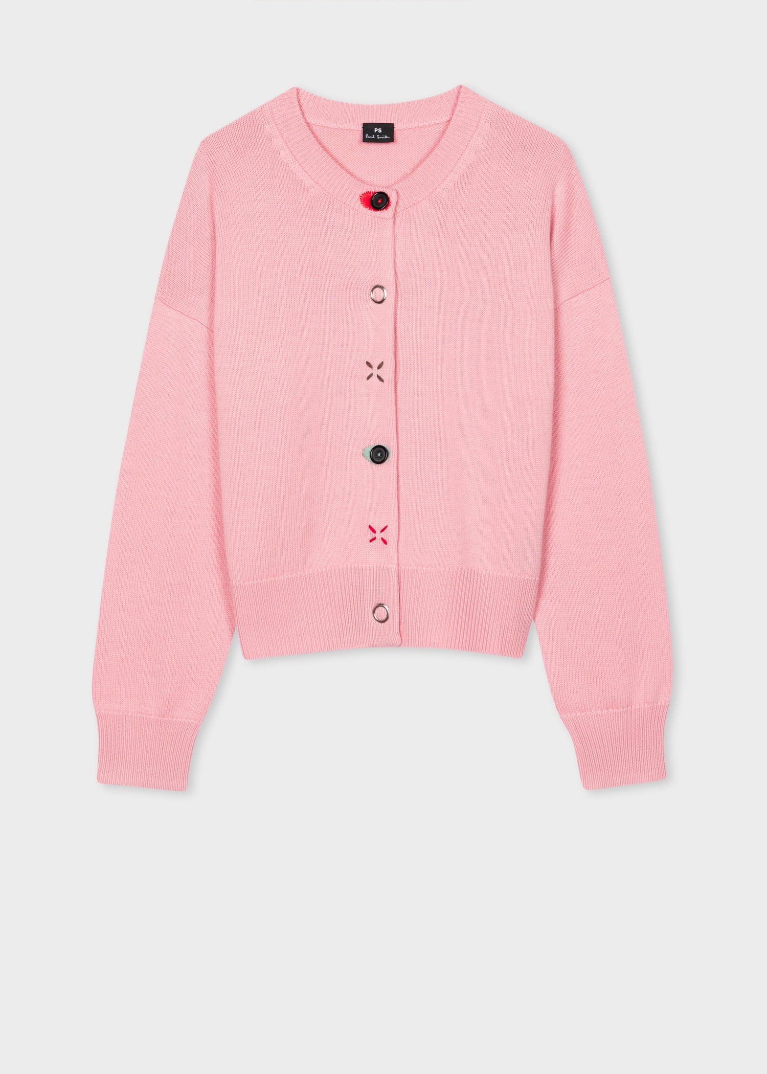 Pink Mixed Buttons Cardigan - 1
