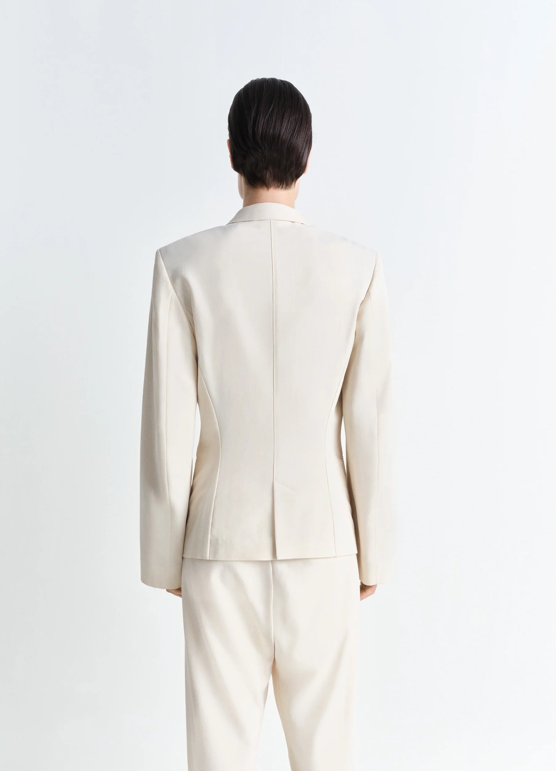 SINGLE-BREASTED FITTED TAILORED JACKET - 5