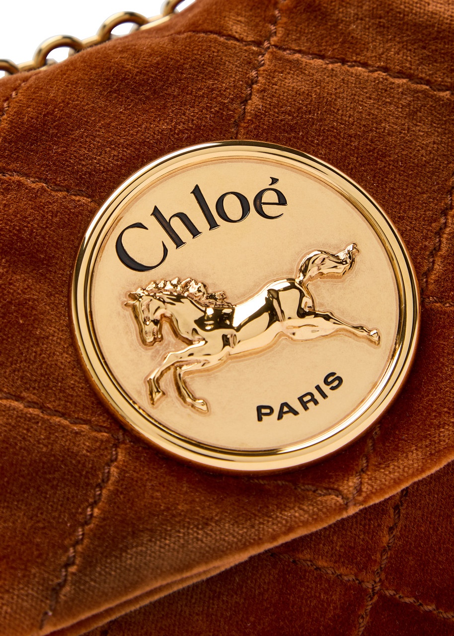 Chloe Heritage Quilted Velvet Shoulder bag - 3