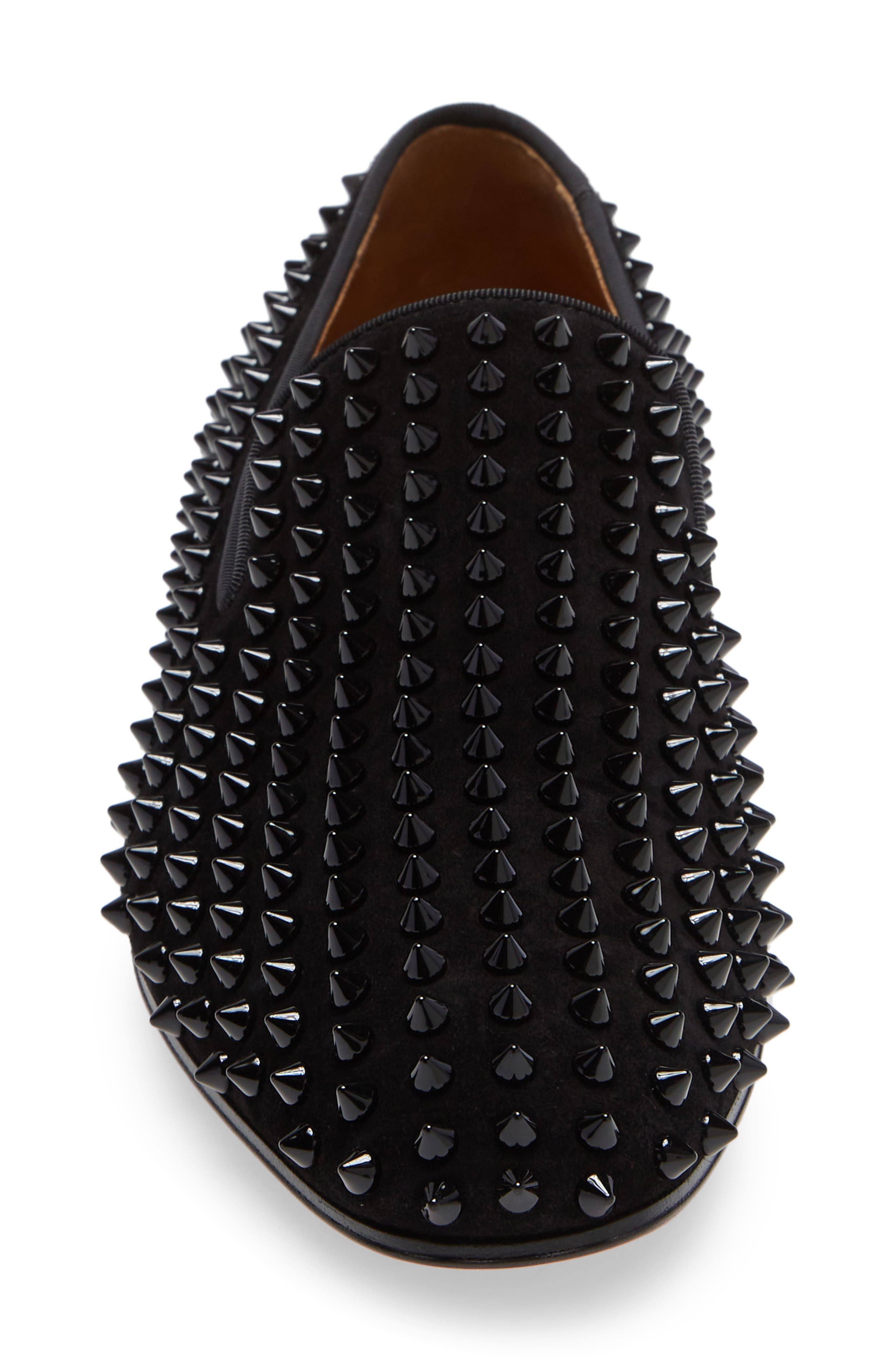 Christian Louboutin Dandelion Spikes Venetian Loafer in Black at Nordstrom - 4