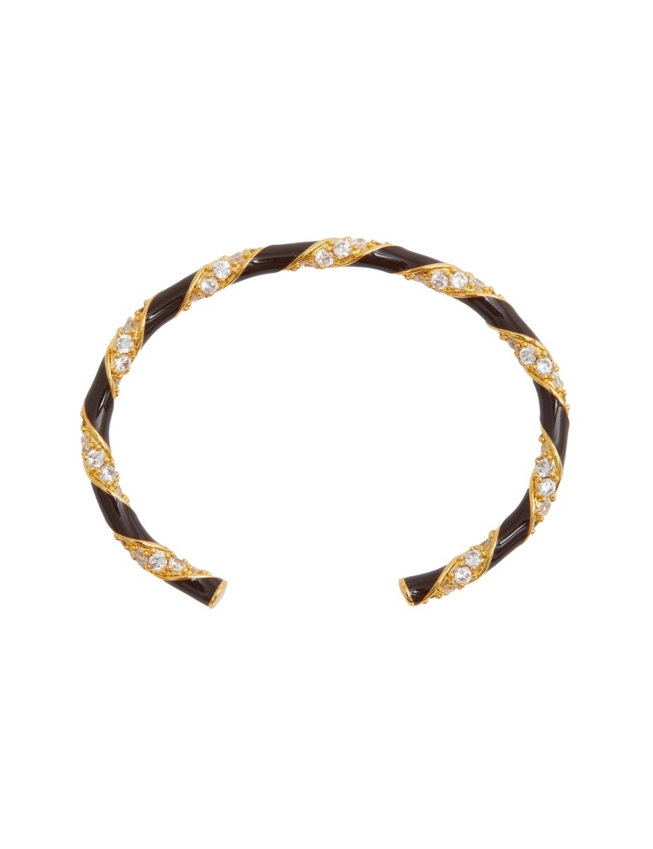 CANDY STRIPE PAVE CUFF - 1