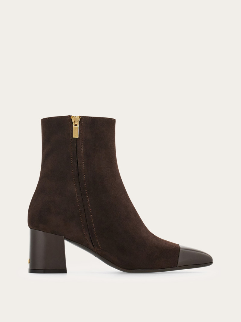 Nappa bootie with patent accents 5