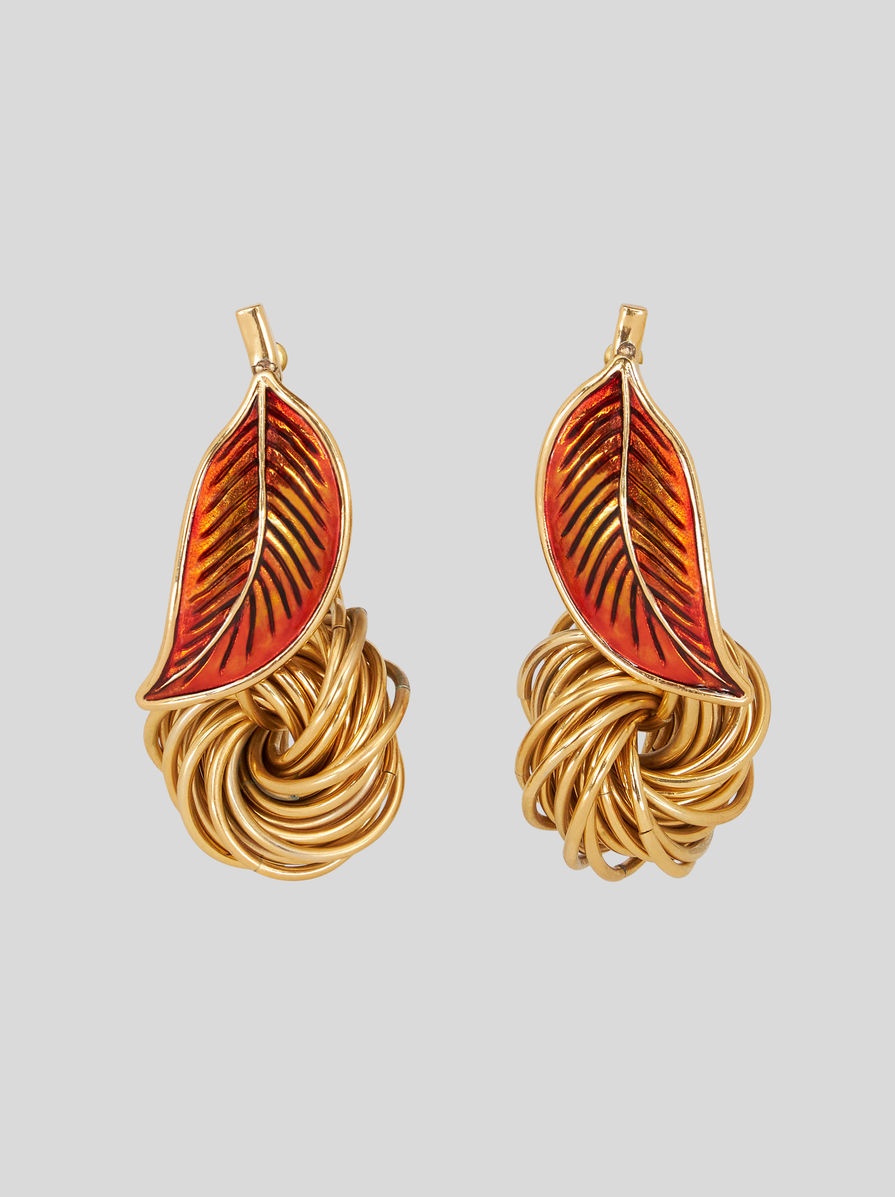 EARRINGS WITH LEAF - 1