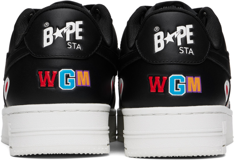 A BATHING APE® Black STA Shark Sneakers outlook