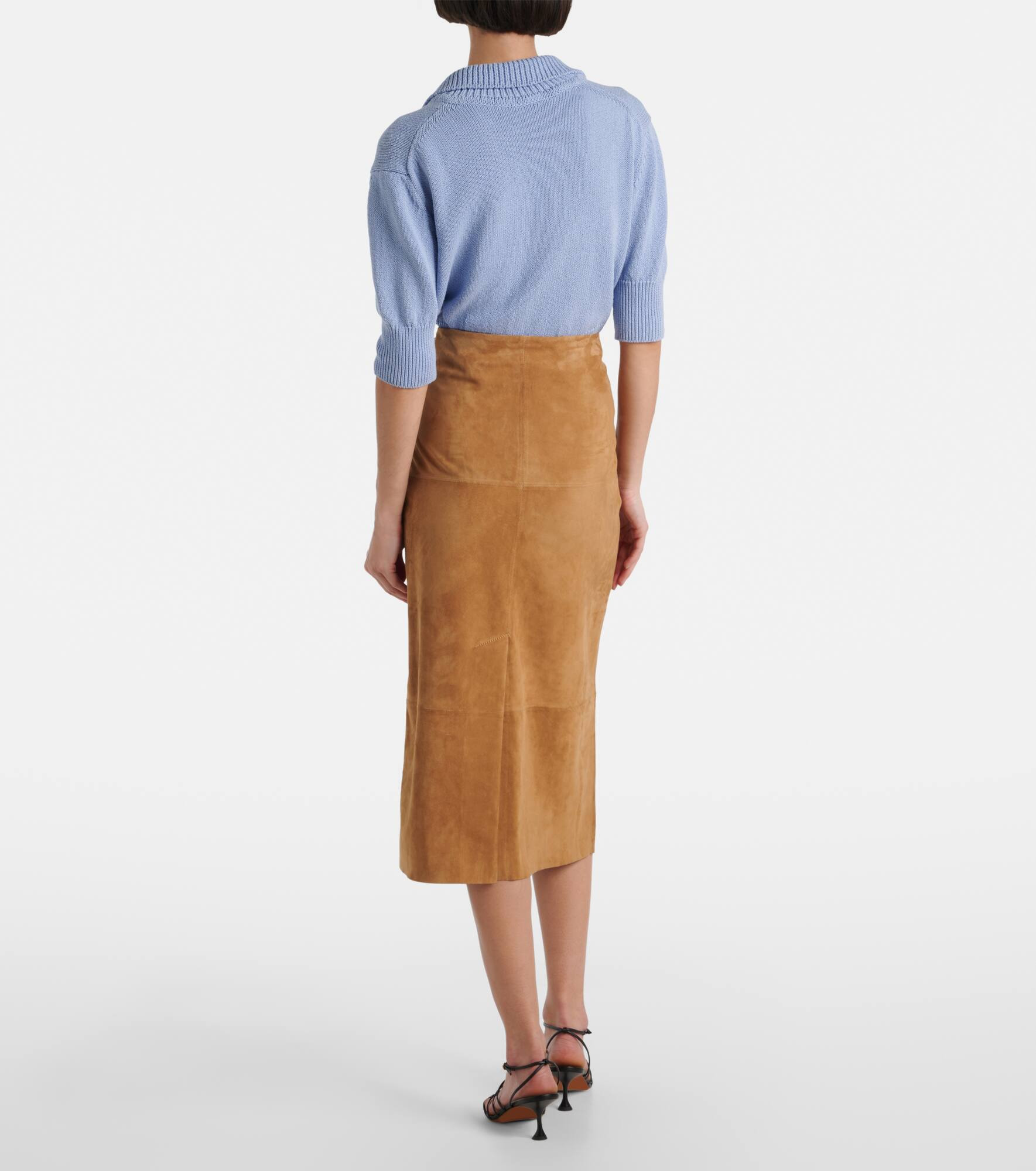 Leather midi skirt - 3