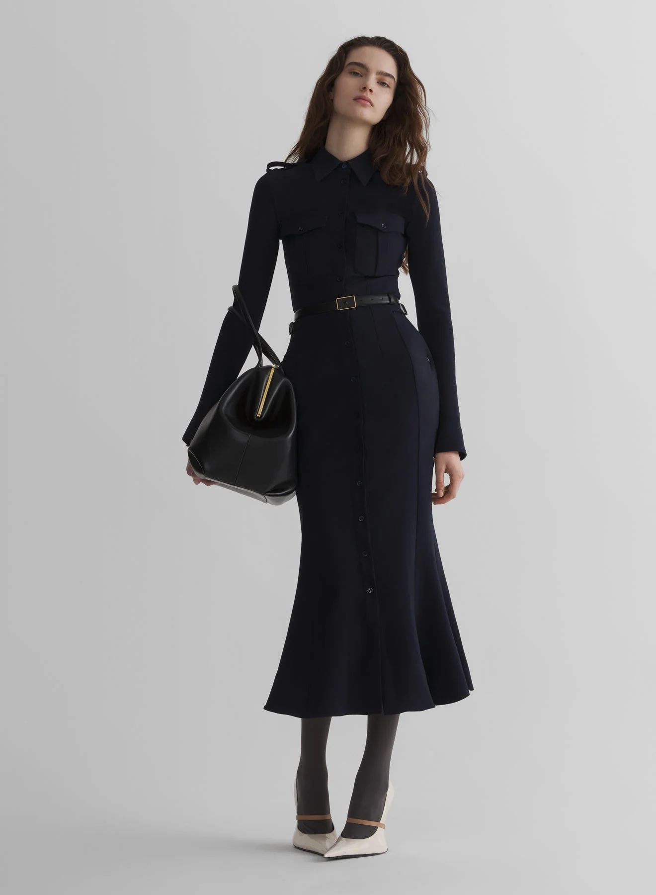 ink military shirt dress - 1