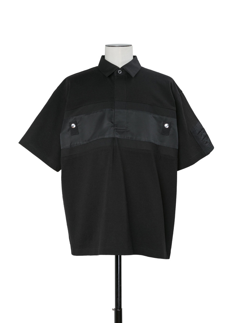 Cotton Jersey x Nylon Twill Polo Shirt 1