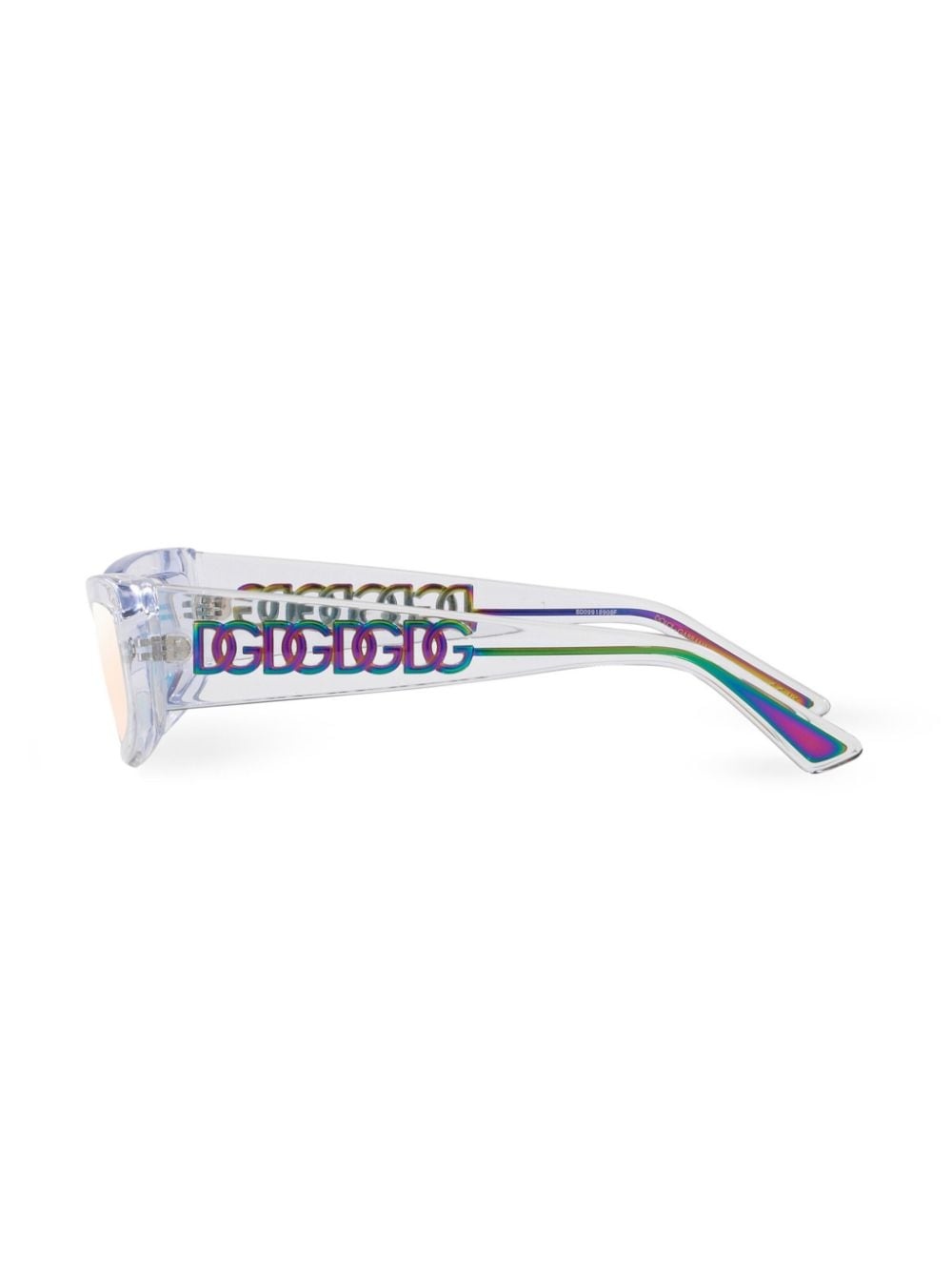 transparent rectangle-frame sunglasses - 3