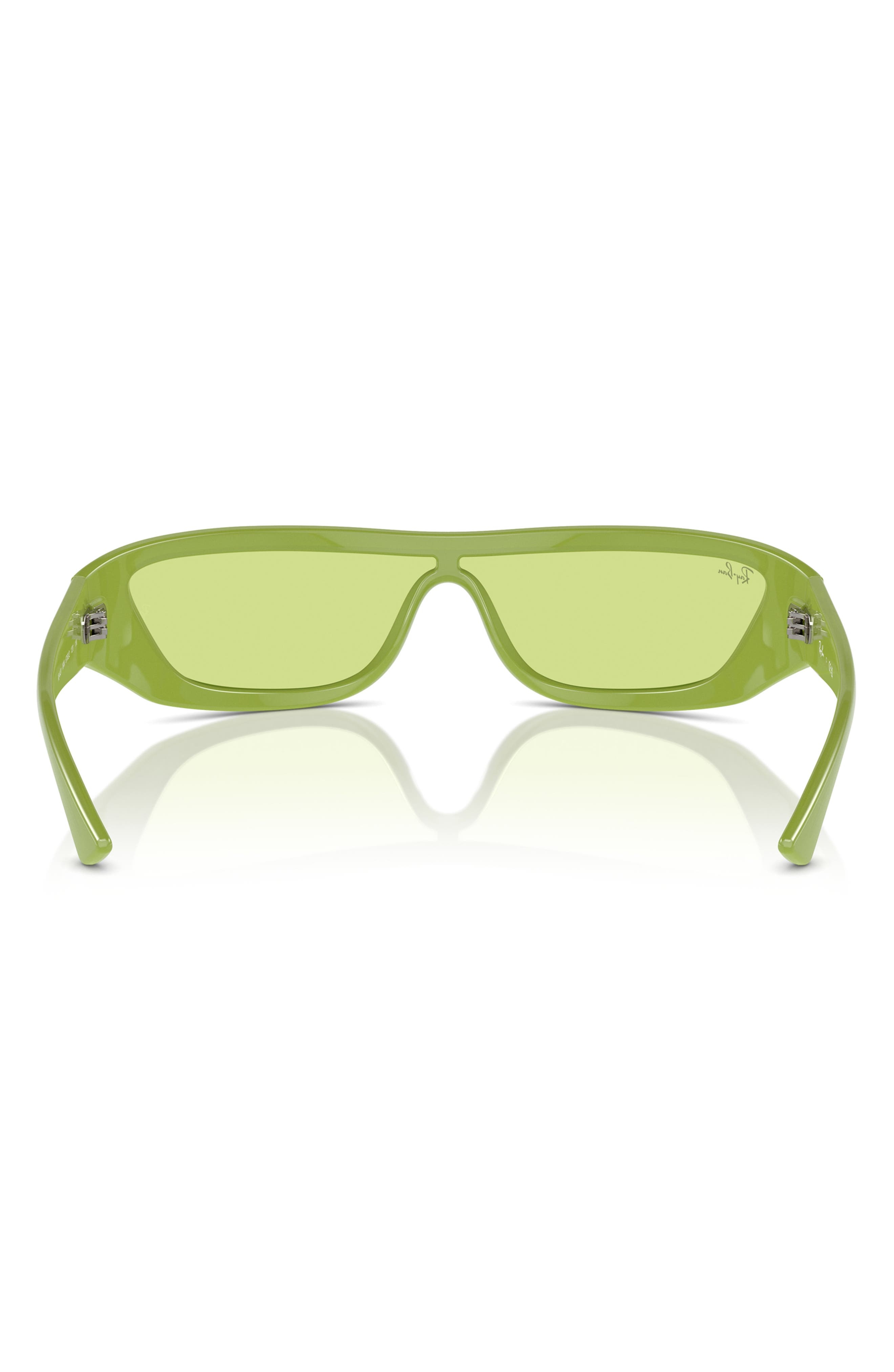 Ray-Ban Xan 134mm Wraparound Sunglasses in Green at Nordstrom - 3