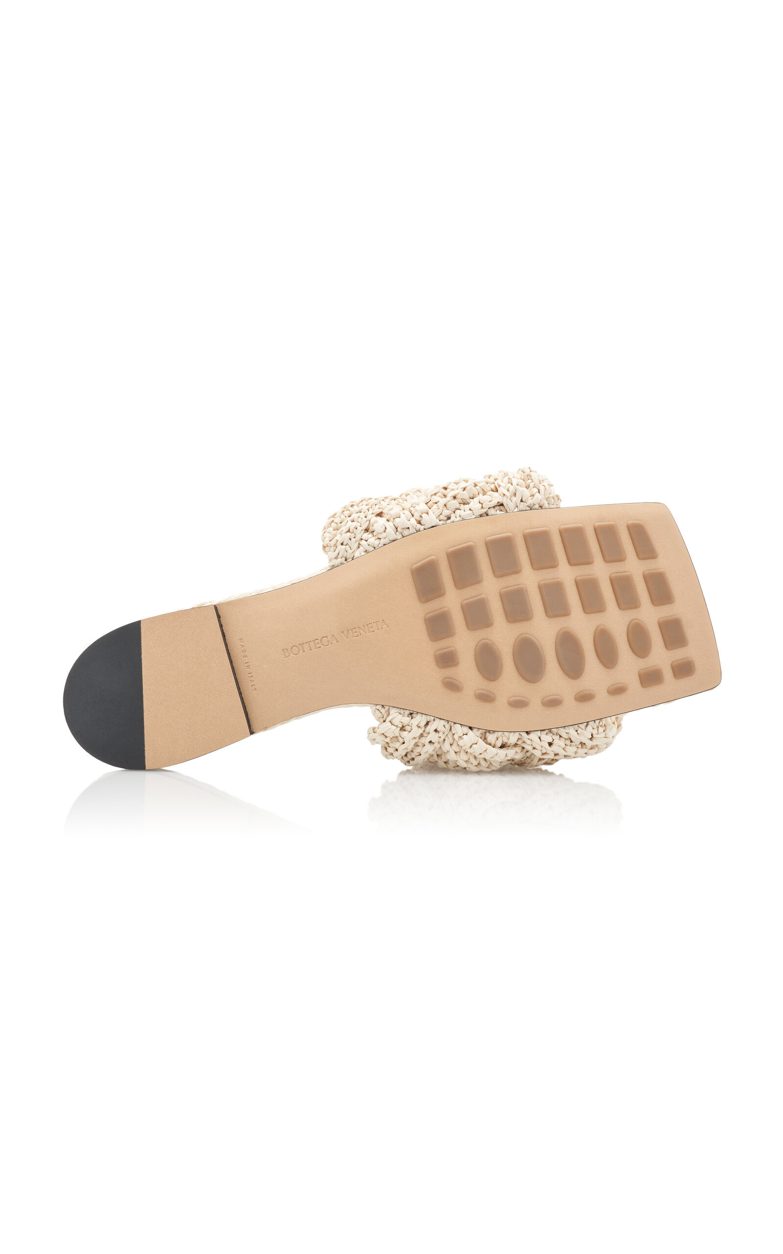 Lido Raffia Flat Sandals ivory - 6