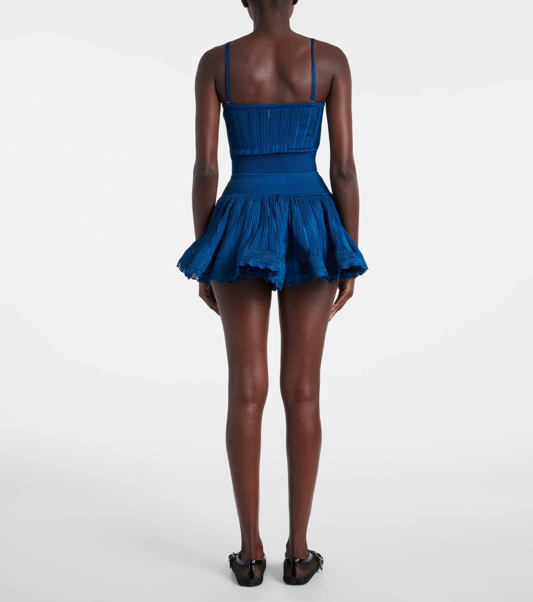 Ribbed-knit skort - 3