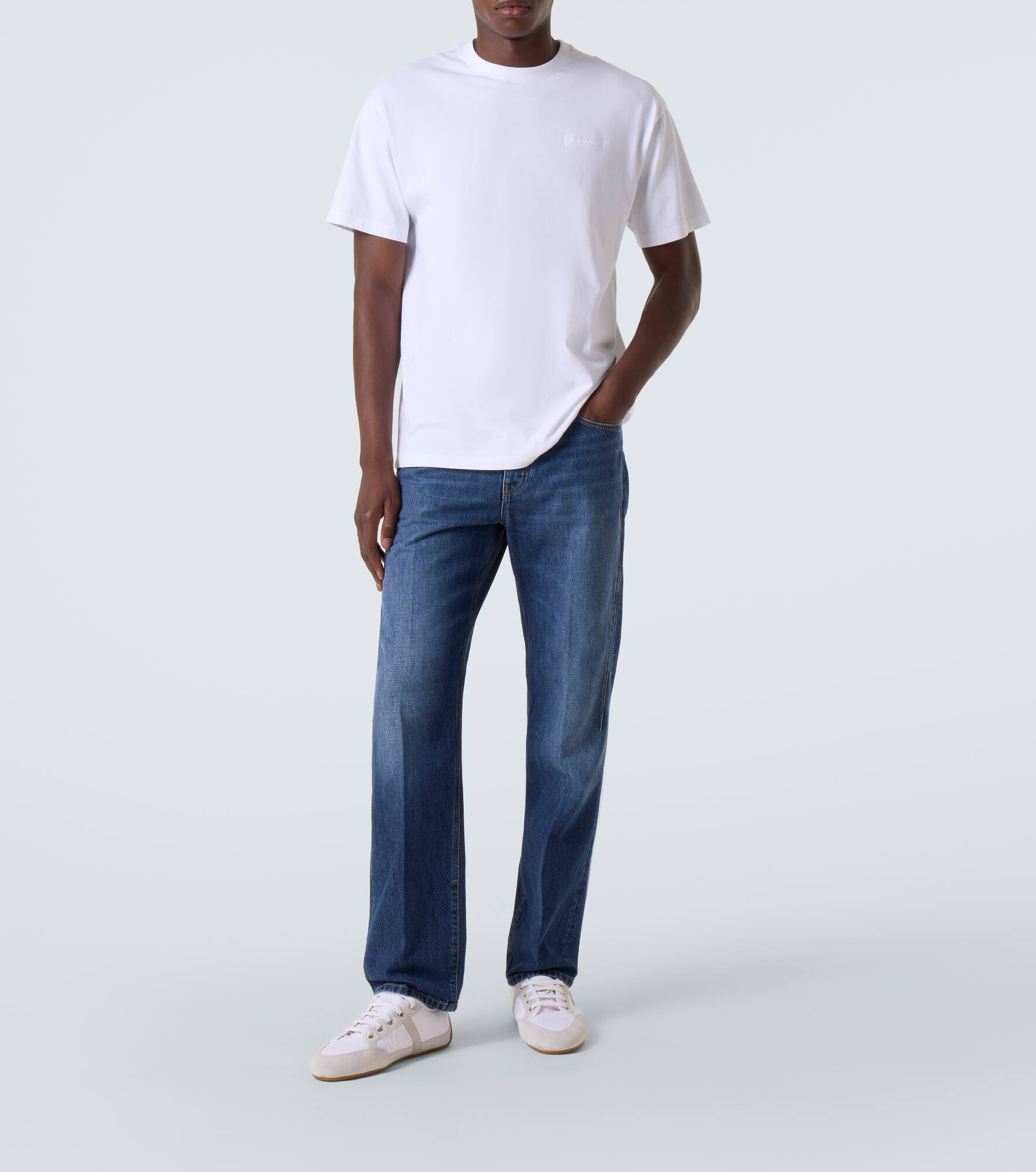 Faded mid-rise straight jeans - 2