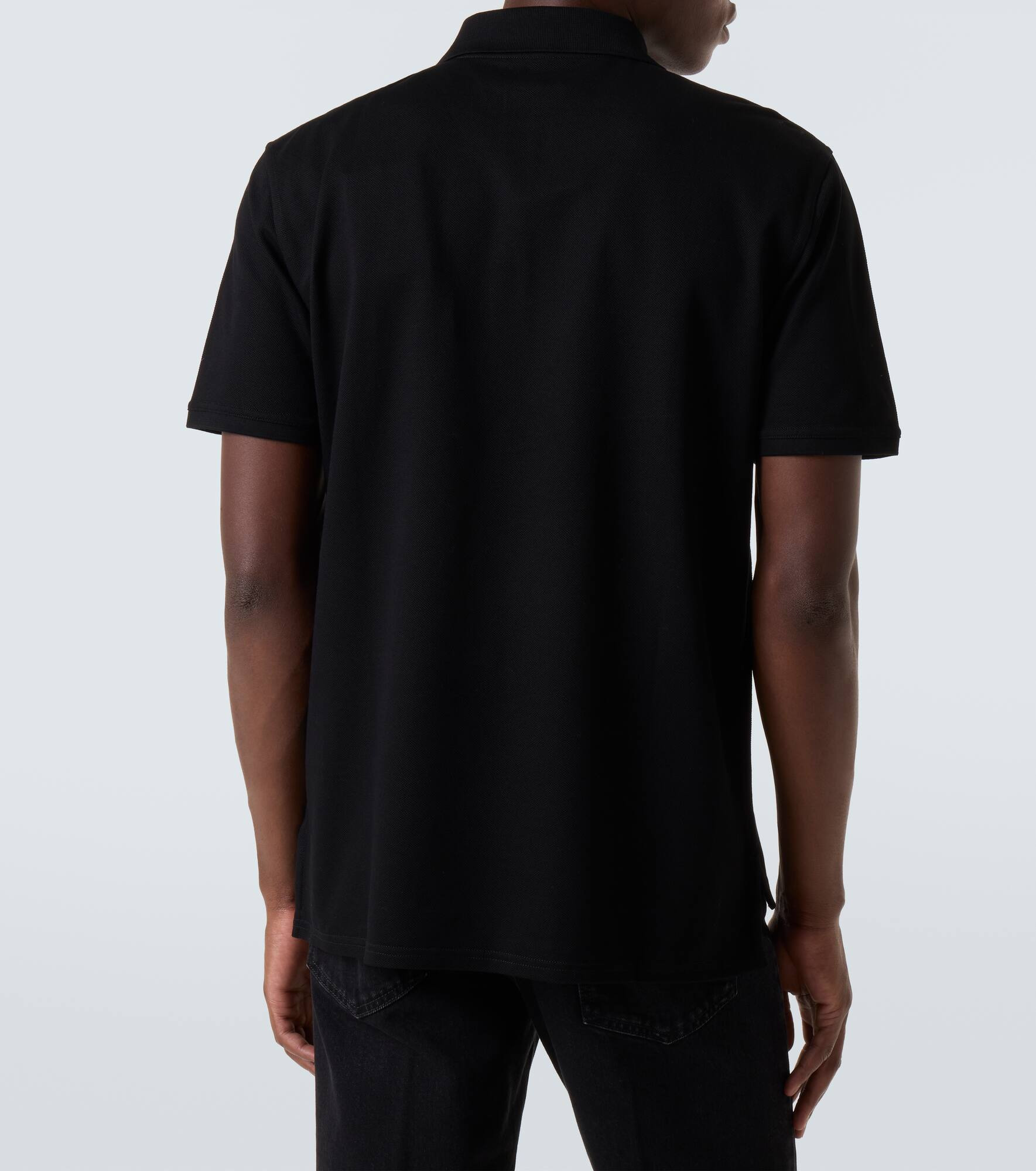 Logo cotton piqué polo shirt - 4