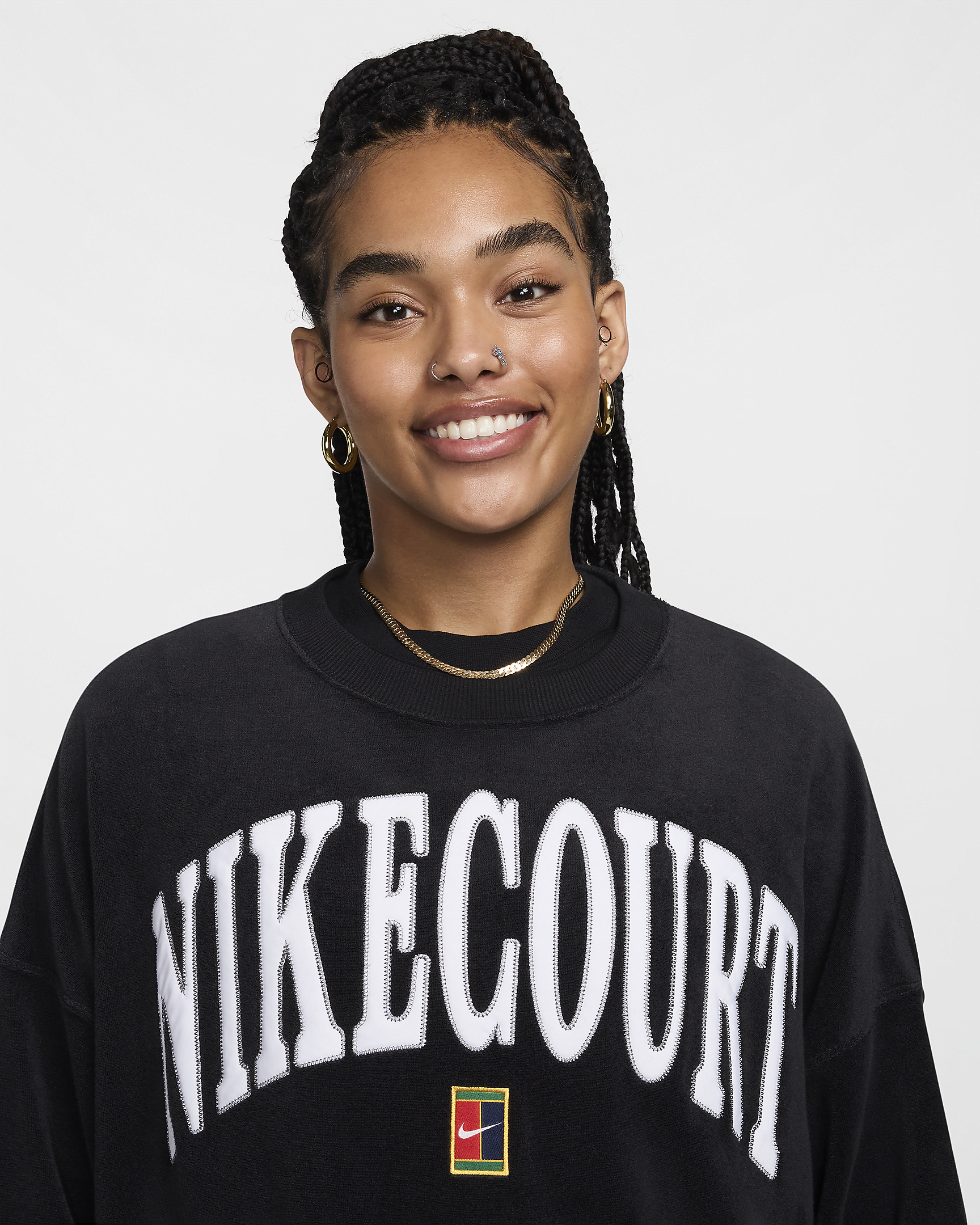 NikeCourt Heritage Women's Over-Oversized Crew-Neck Graphic Tennis Sweatshirt - 3