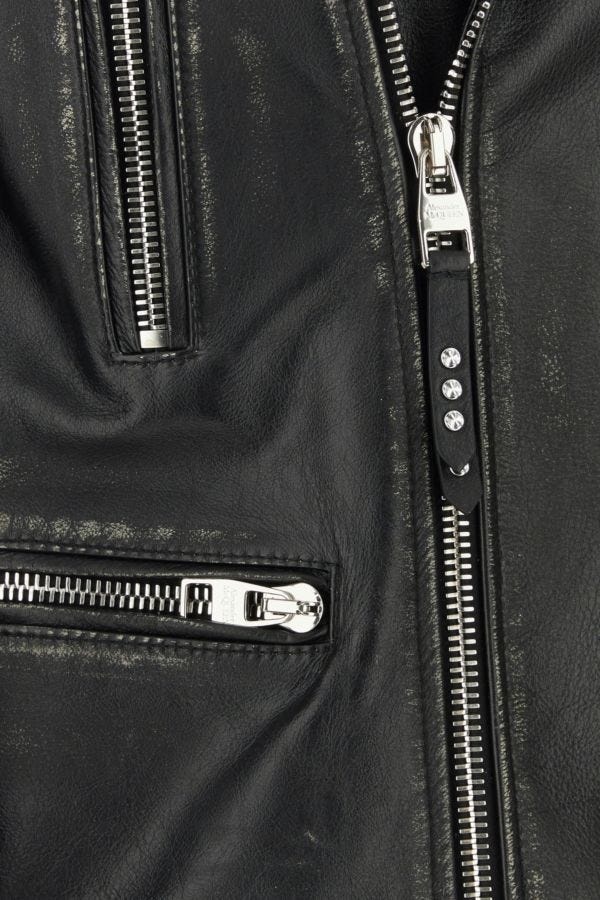 Black leather jacket - 6