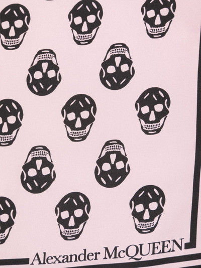 Alexander McQueen Biker Skull silk scarf outlook