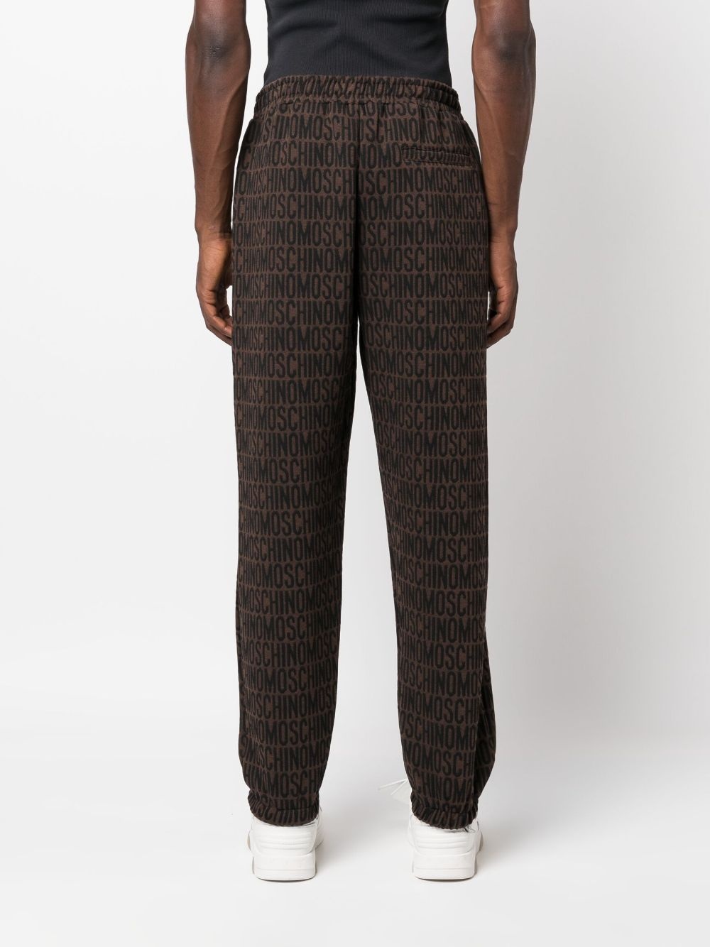 logo-print elasticated-waistband track pants - 4